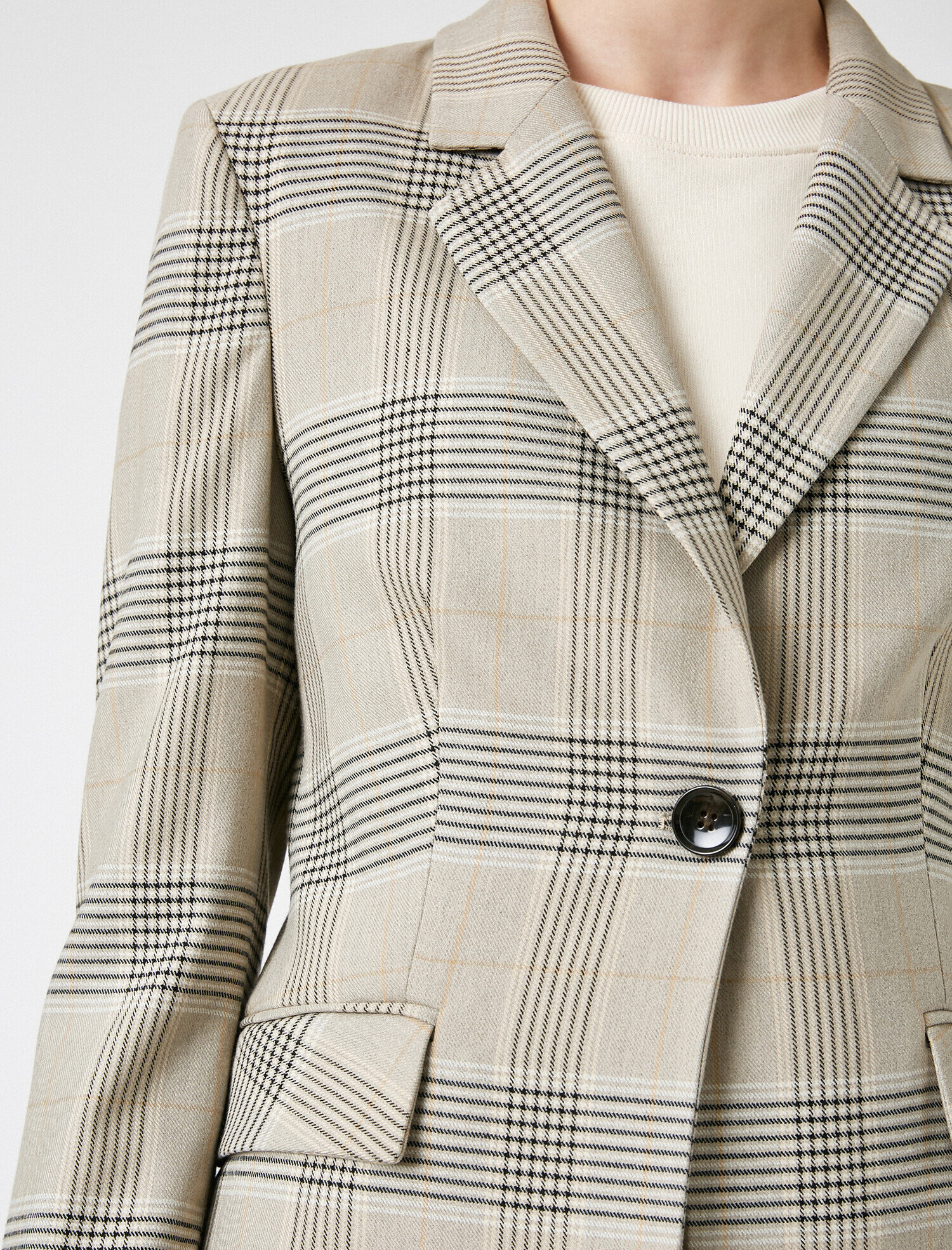   Ekoseli Blazer Ceket