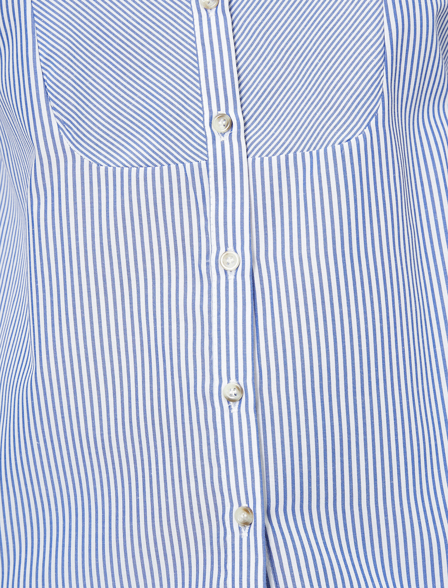 Çizgili Dik Yaka Gömlek