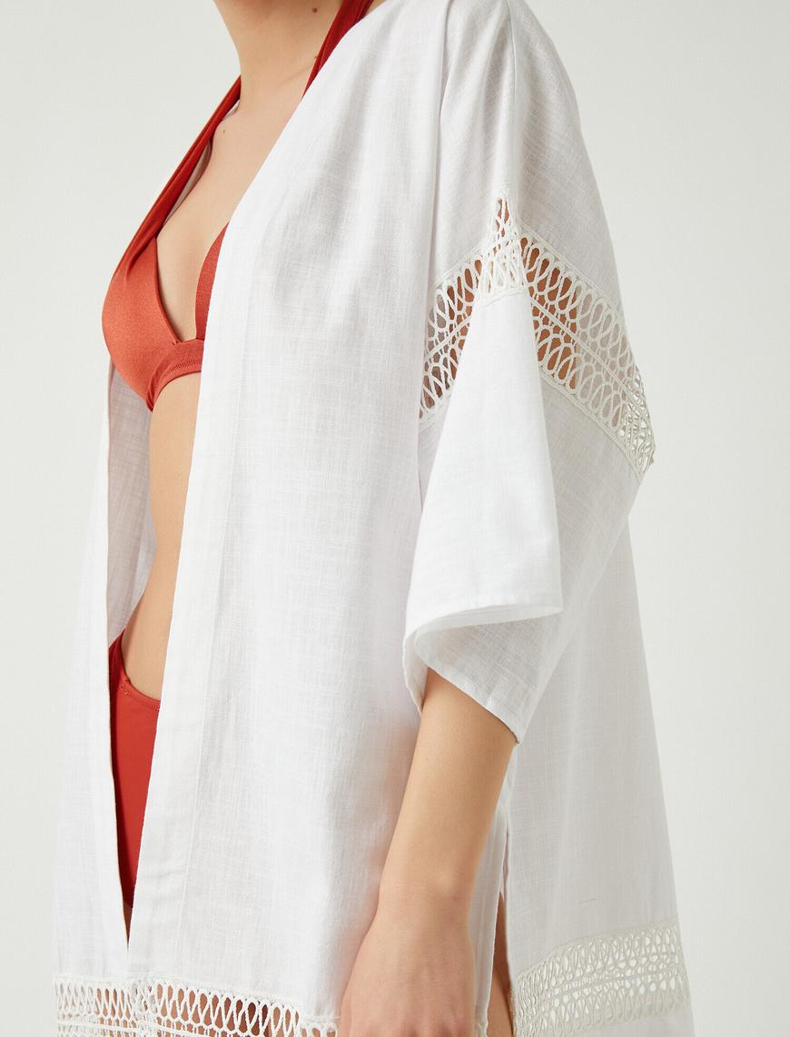   Pamuklu Fistolu Dokuma Kimono