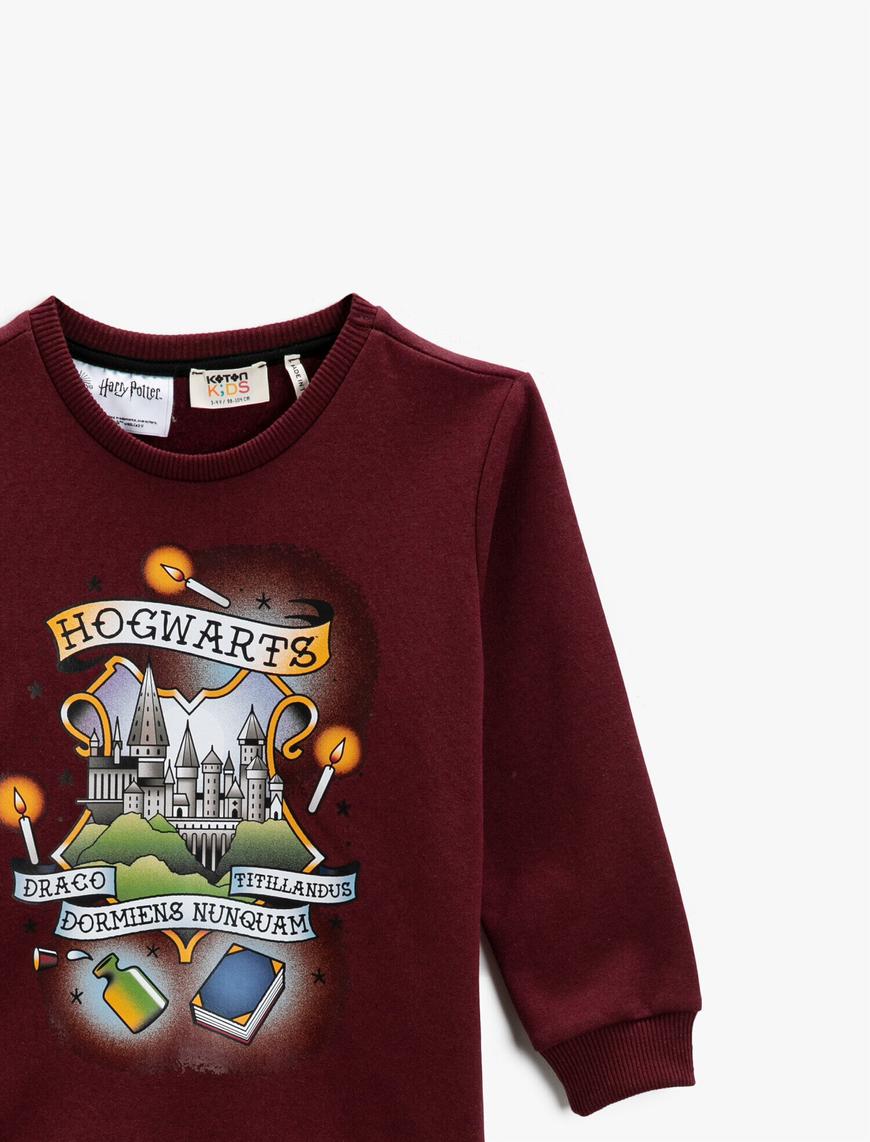  Erkek Çocuk Harry Potter Baskılı Sweatshirt Bisiklet Yaka Lisanslı