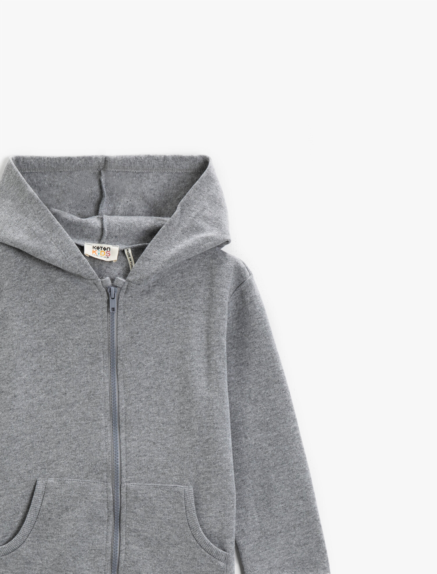 Erkek Çocuk Kapüşonlu Sweatshirt Cepli Fermuarlı