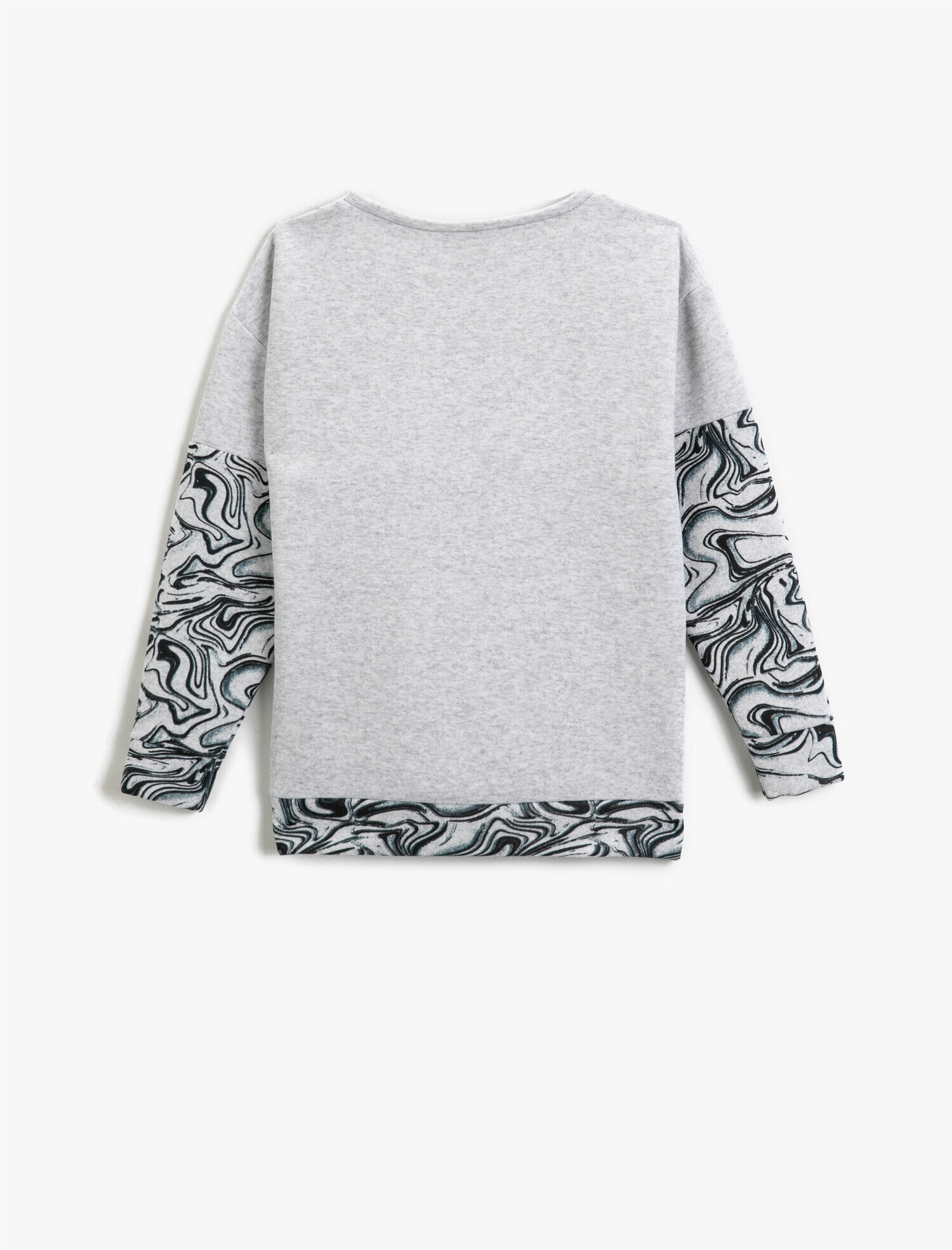  Erkek Çocuk Baskılı Sweatshirt Bisiklet Yaka