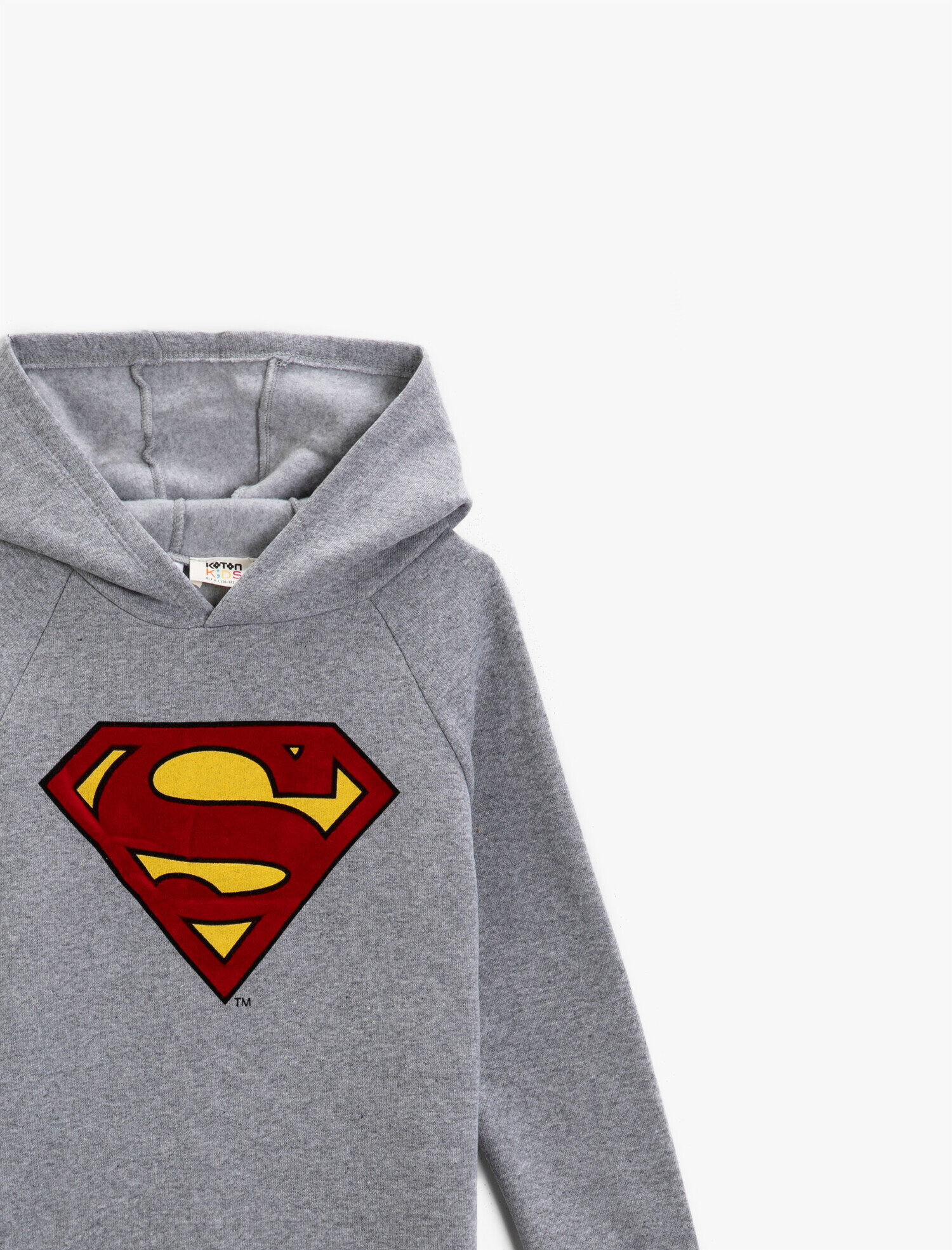  Erkek Çocuk Superman Baskılı Kapüşonlu Sweatshirt Uzun Kollu