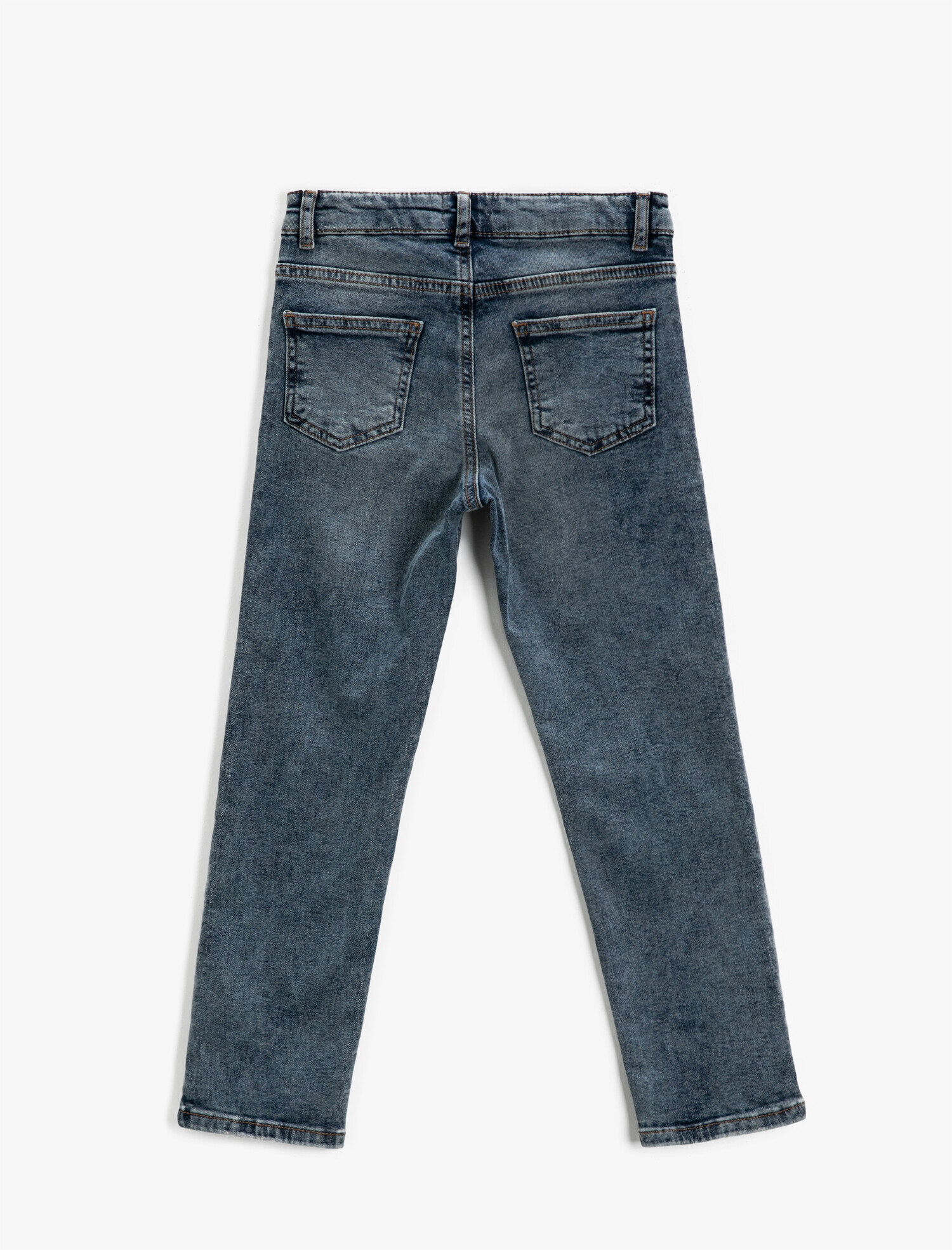  Erkek Çocuk Kot Pantolon Jogger Beli Lastikli Cepli Pamuklu - Jegging Jean