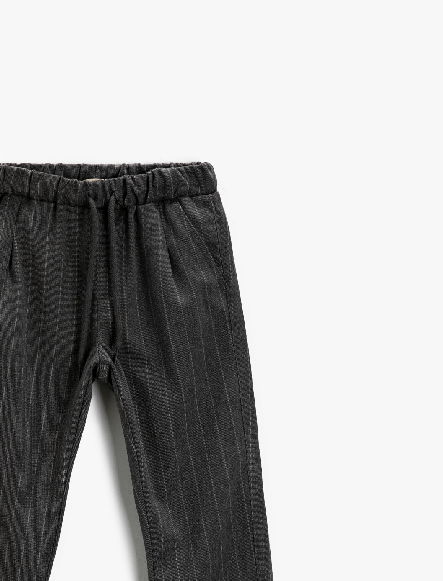  Erkek Çocuk Çizgili Kumaş Pantolon Beli Lastikli