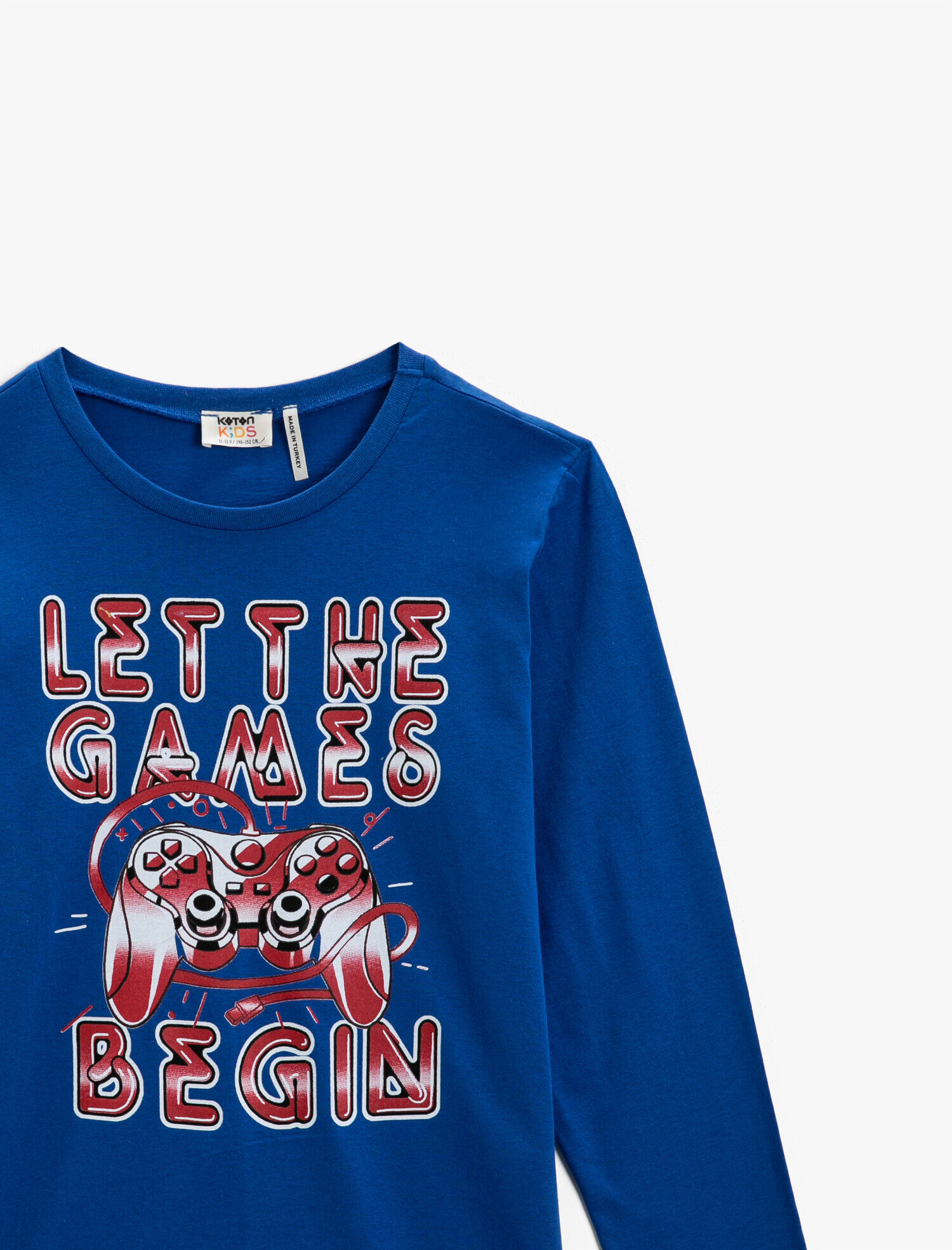  Erkek Çocuk Baskılı Uzun Kollu Tişört Pamuklu