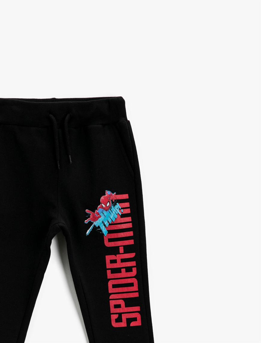  Erkek Çocuk Spider Man Baskılı Jogger Eşofman Altı Beli Lastikli
