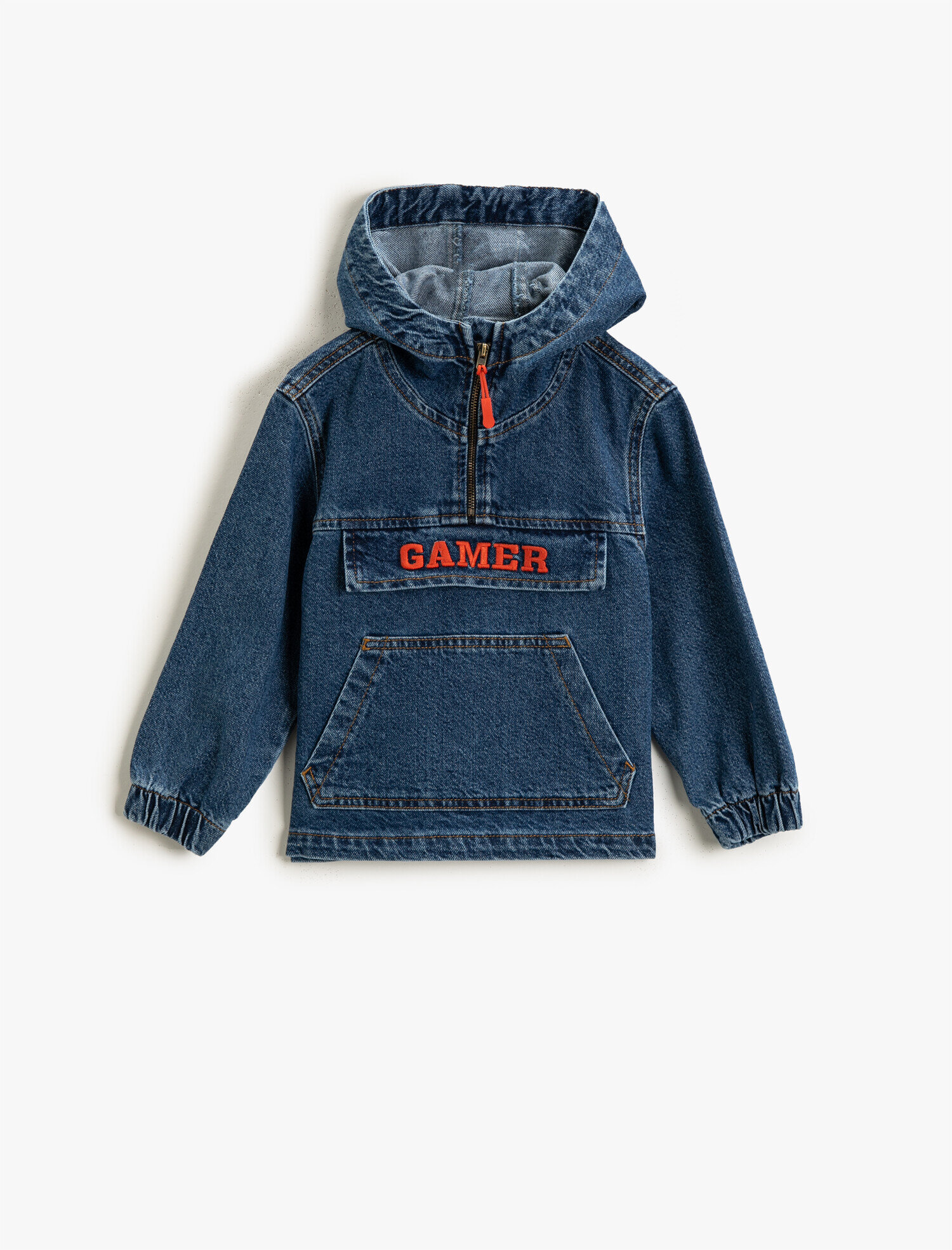  Erkek Çocuk Kapüşonlu Fermuarlı Ceket Pamuklu