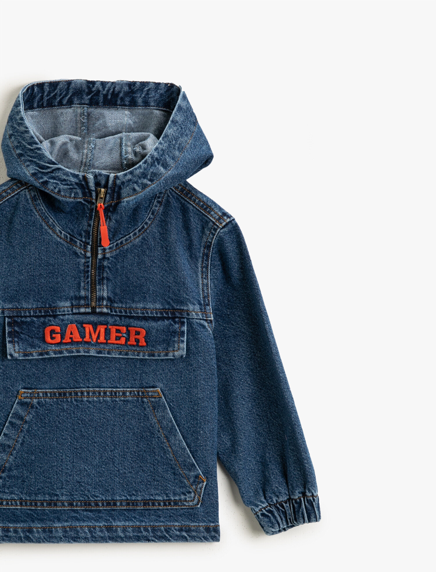  Erkek Çocuk Kapüşonlu Fermuarlı Ceket Pamuklu