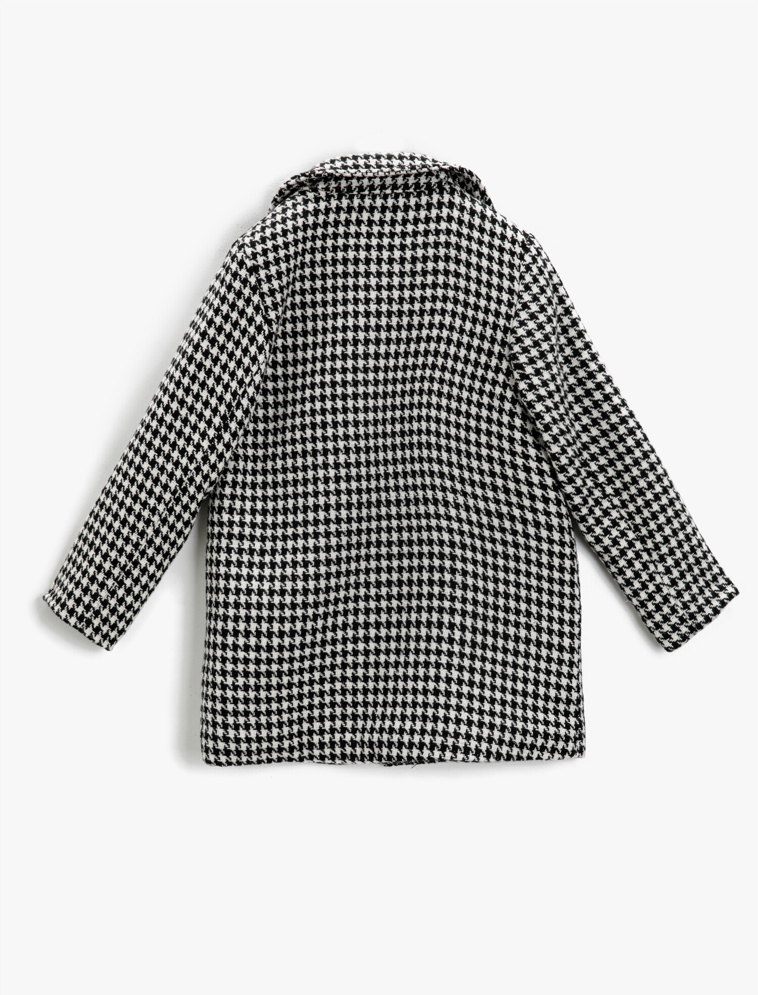  Kız Çocuk Kareli Kaban Uzun Kollu