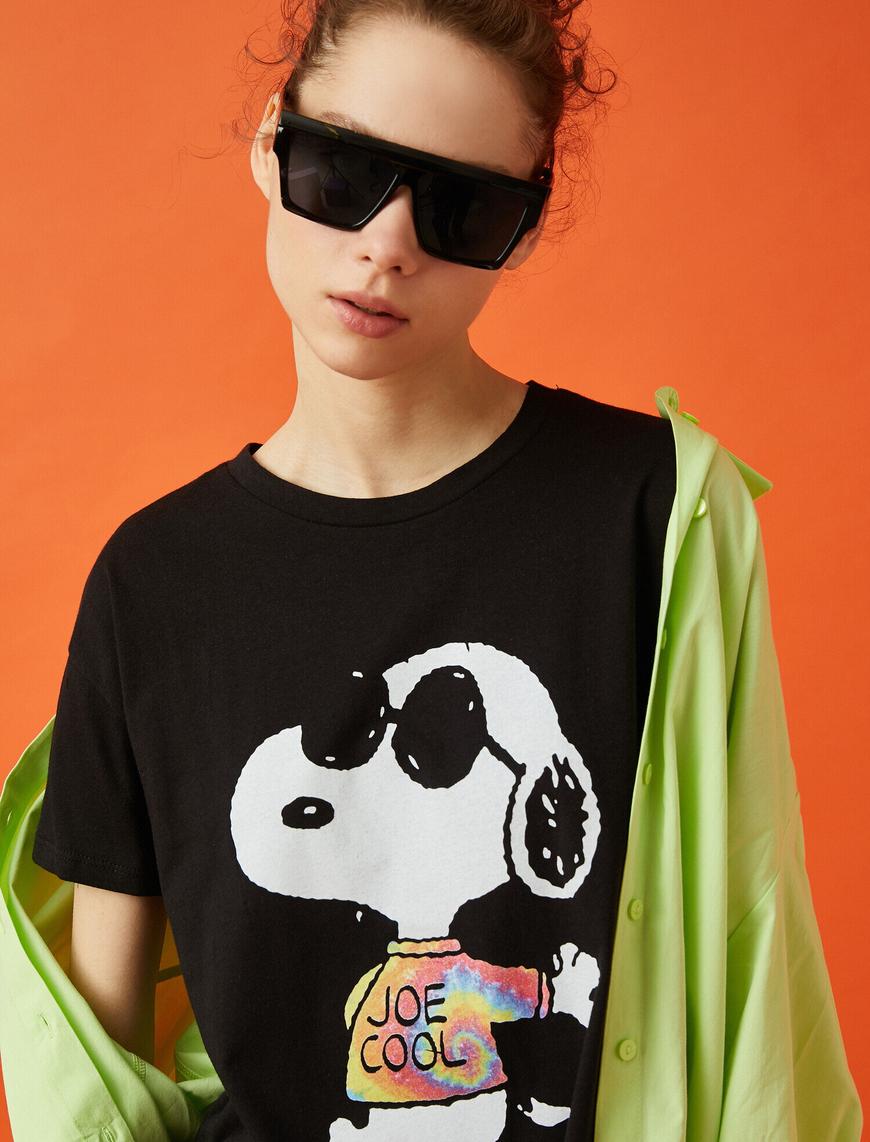   Snoopy Tişört Lisanslı Pamuklu Oversize