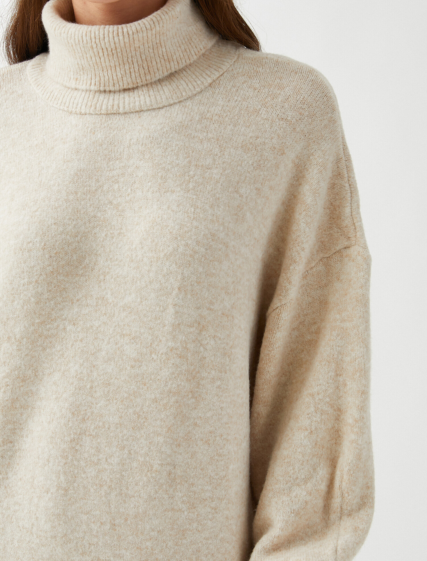   Mini Triko Elbise Relax Fit Balıkçı Yaka