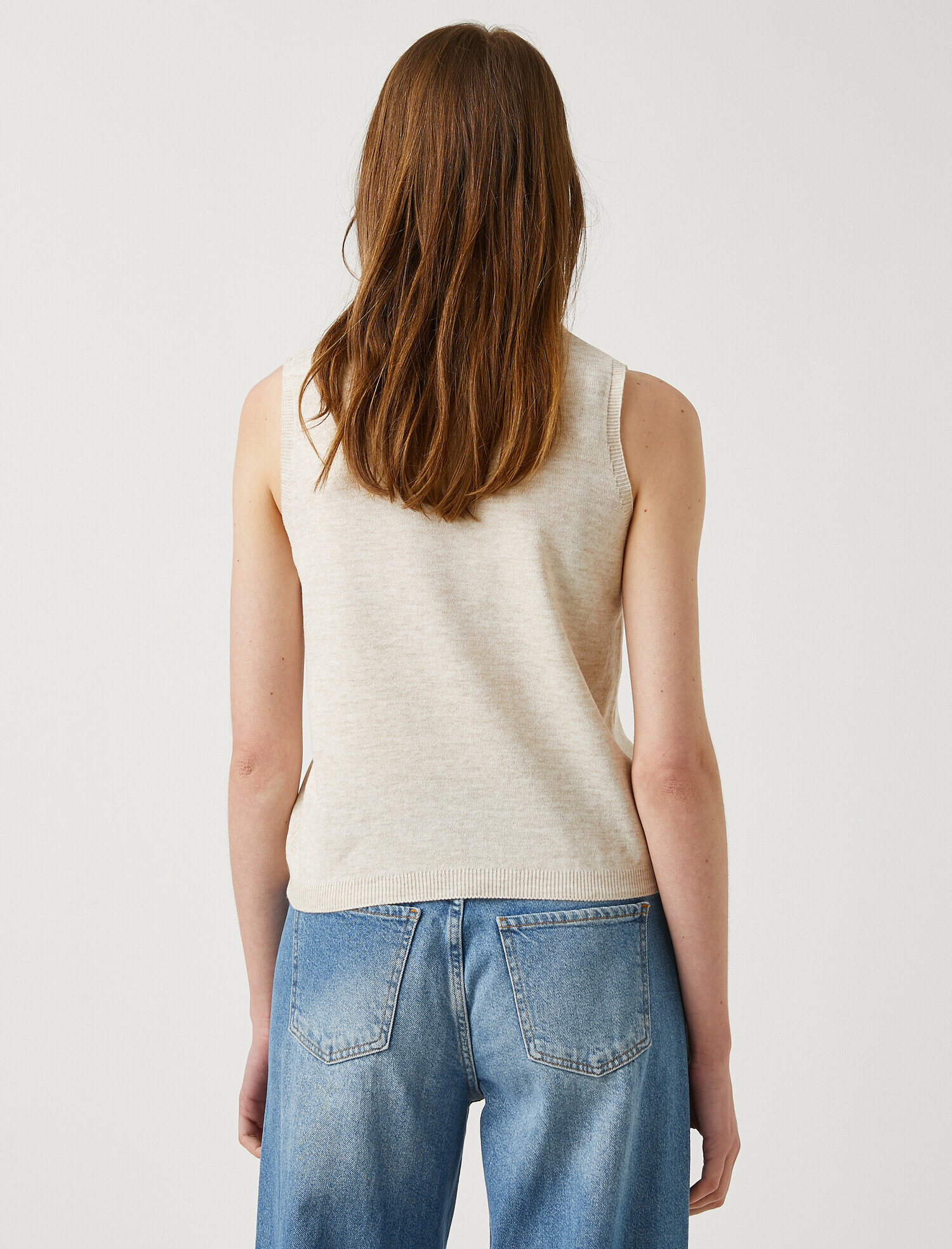   Balıkçı Yaka Kolsuz Triko Atlet