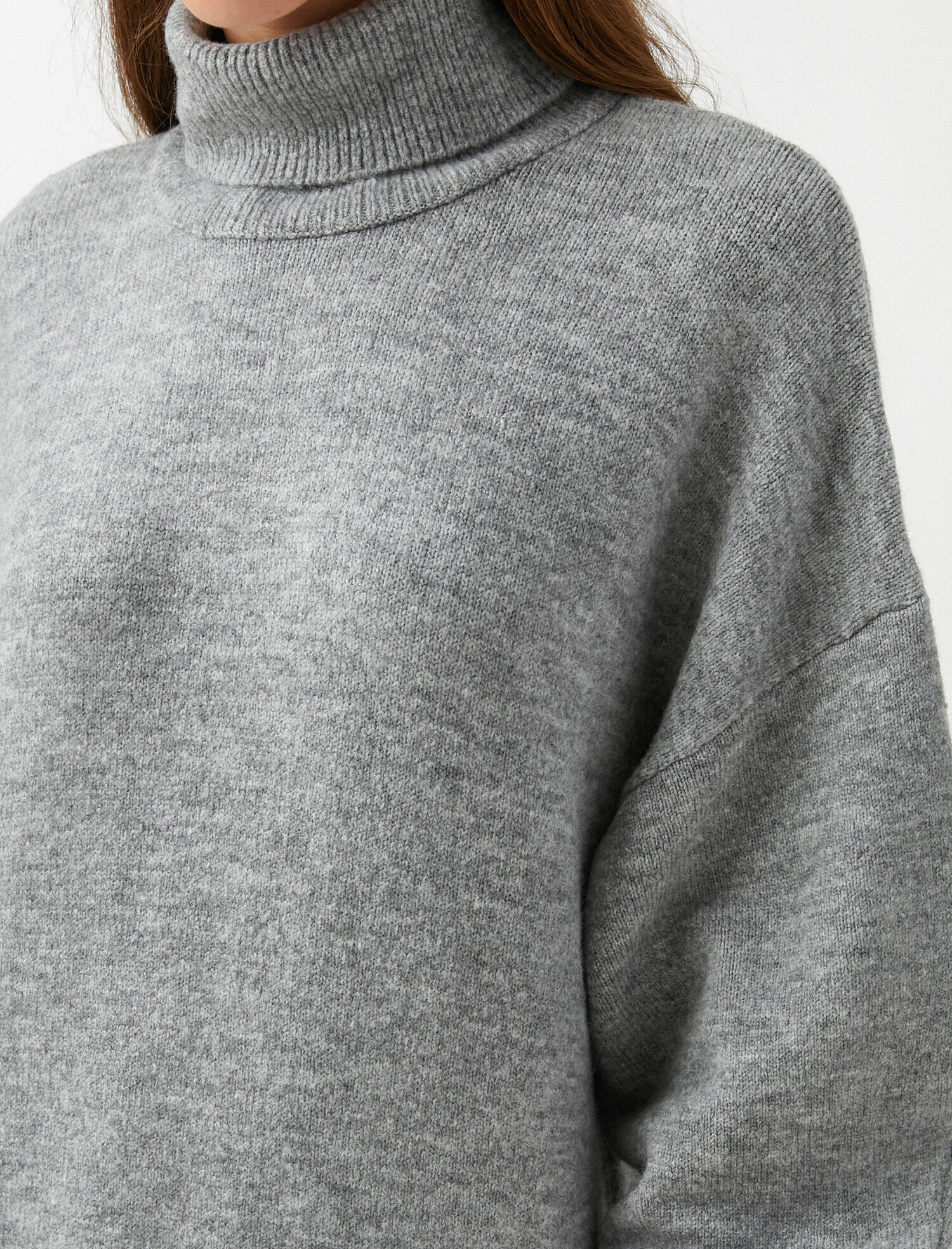   Mini Triko Elbise Relax Fit Balıkçı Yaka