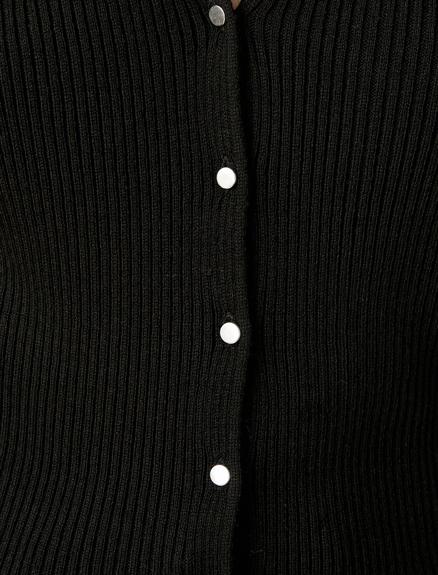   Ribanalı Triko Hırka Düğmeli