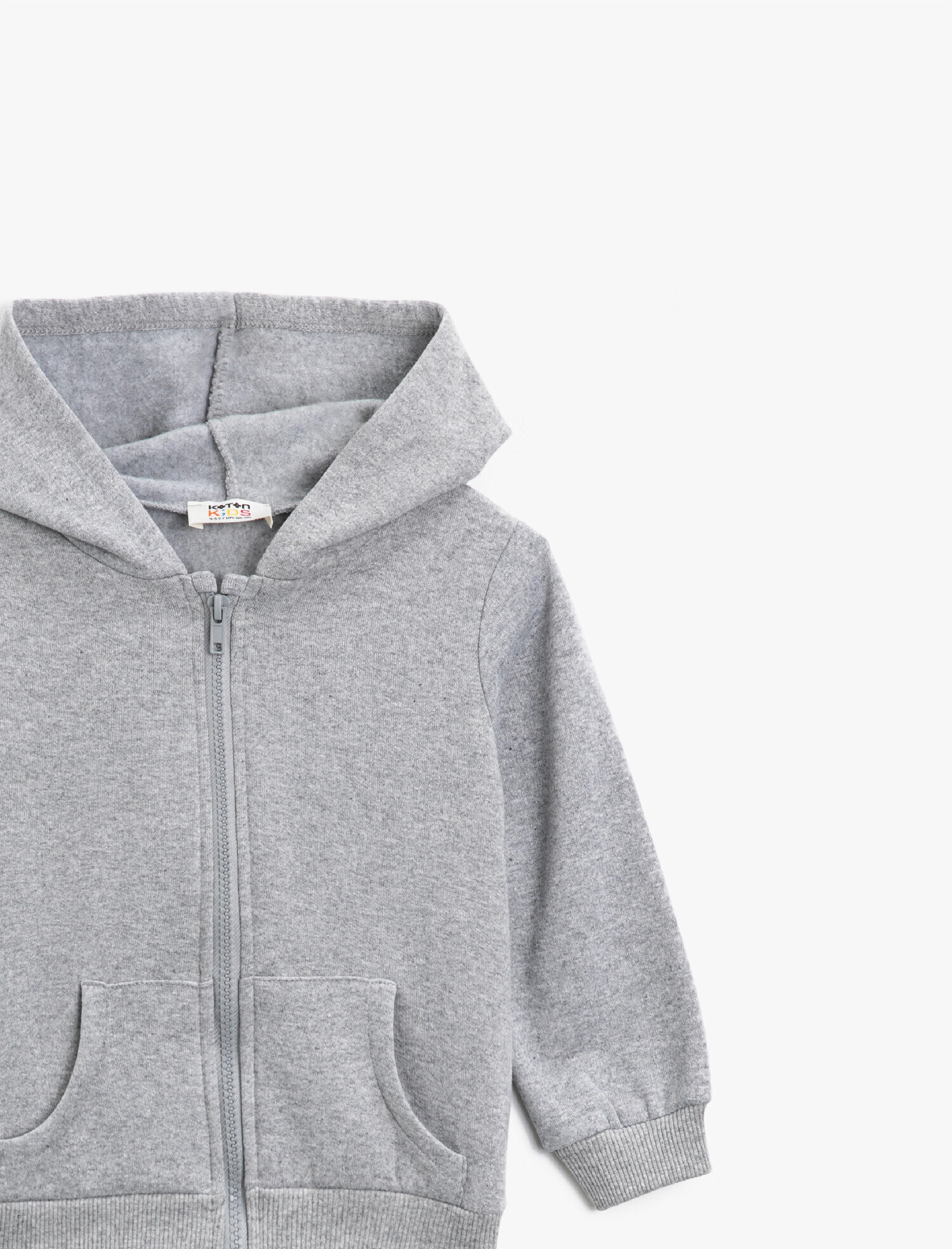  Kız Çocuk Kapüşonlu Sweatshirt Fermuarlı Cepli