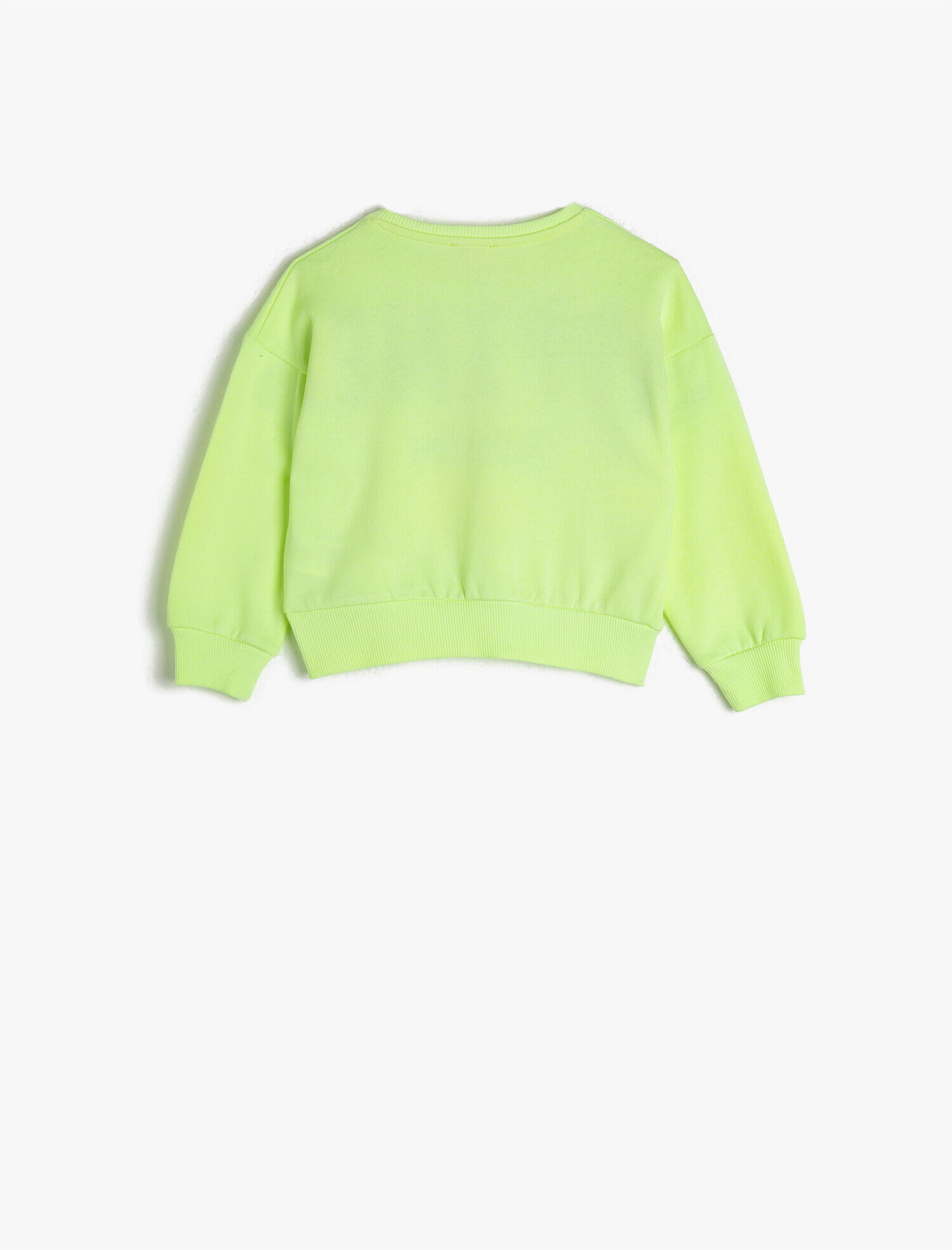  Kız Çocuk Bisiklet Yaka Uzun Kollu Baskılı Sweatshirt