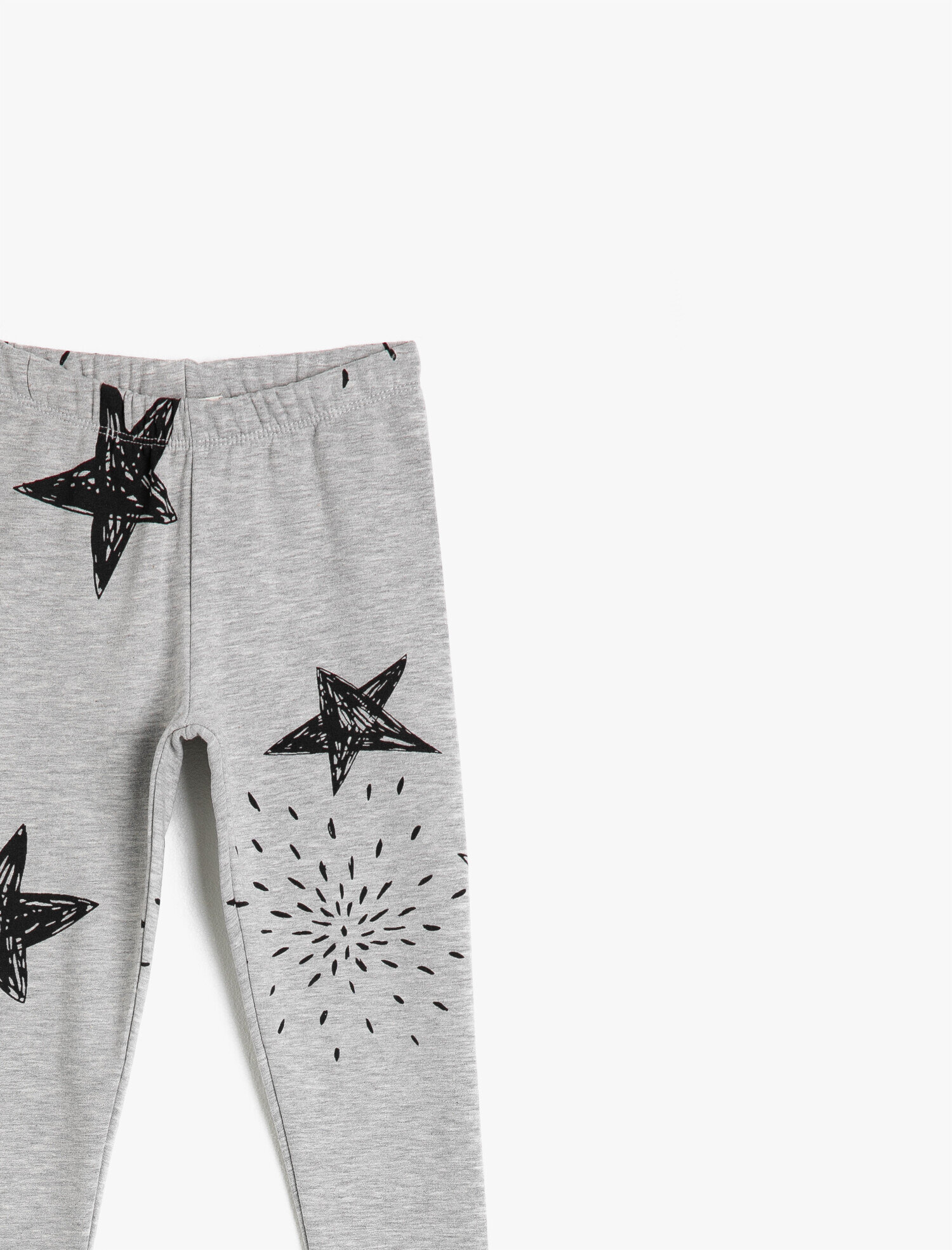  Kız Çocuk Yıldız Baskılı Uzun Tayt