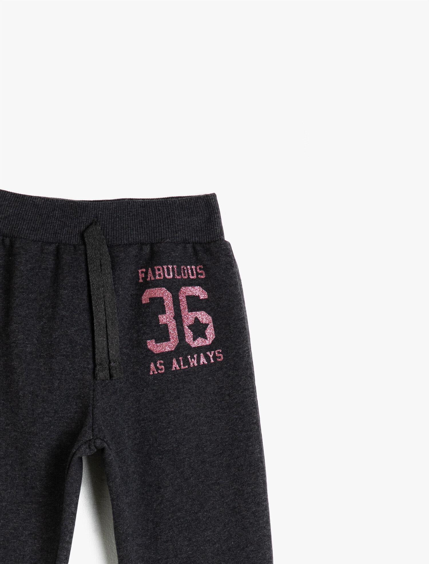  Kız Çocuk Baskılı Eşofman Altı Simli