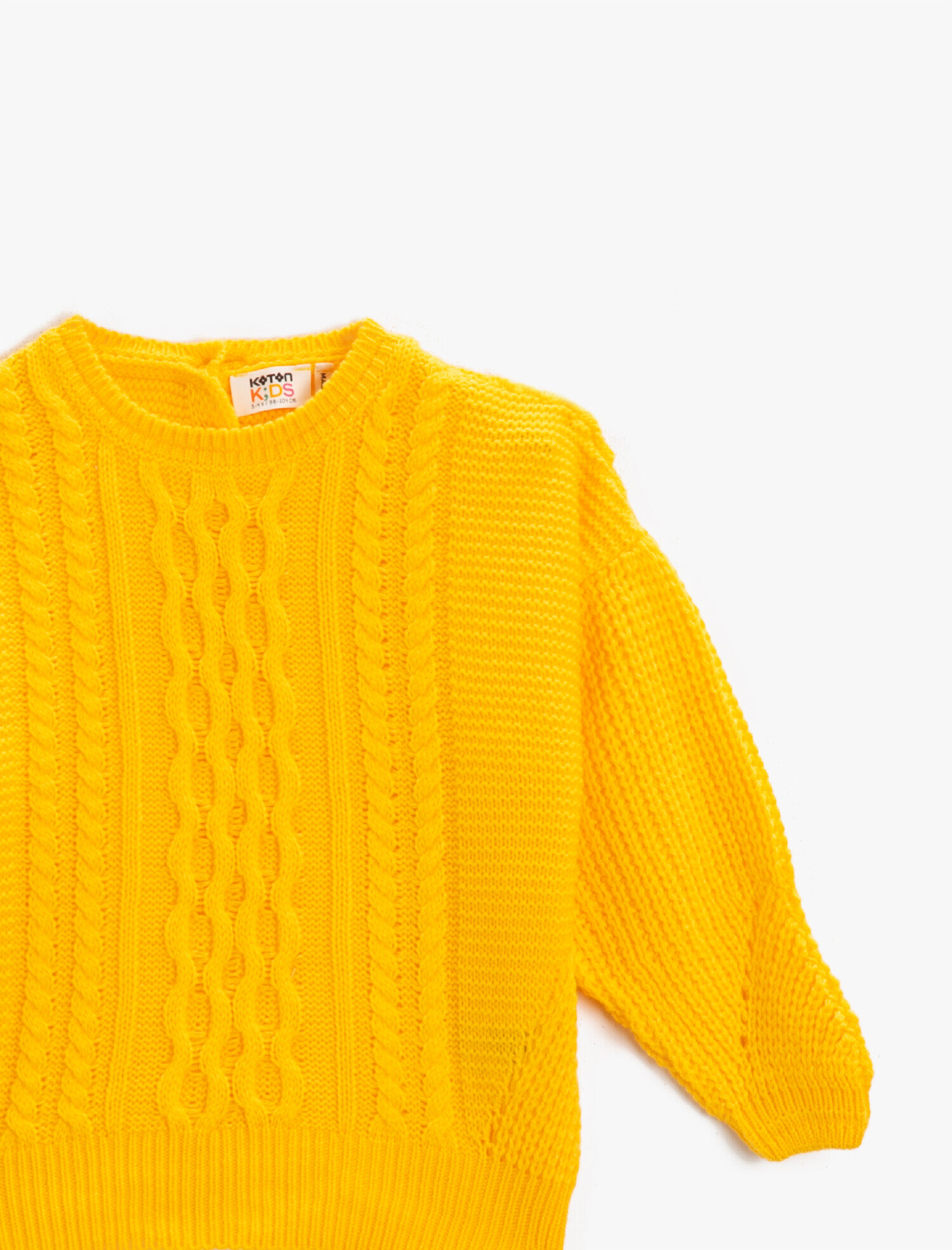  Kız Çocuk Bisiklet Yaka Kazak Örgülü