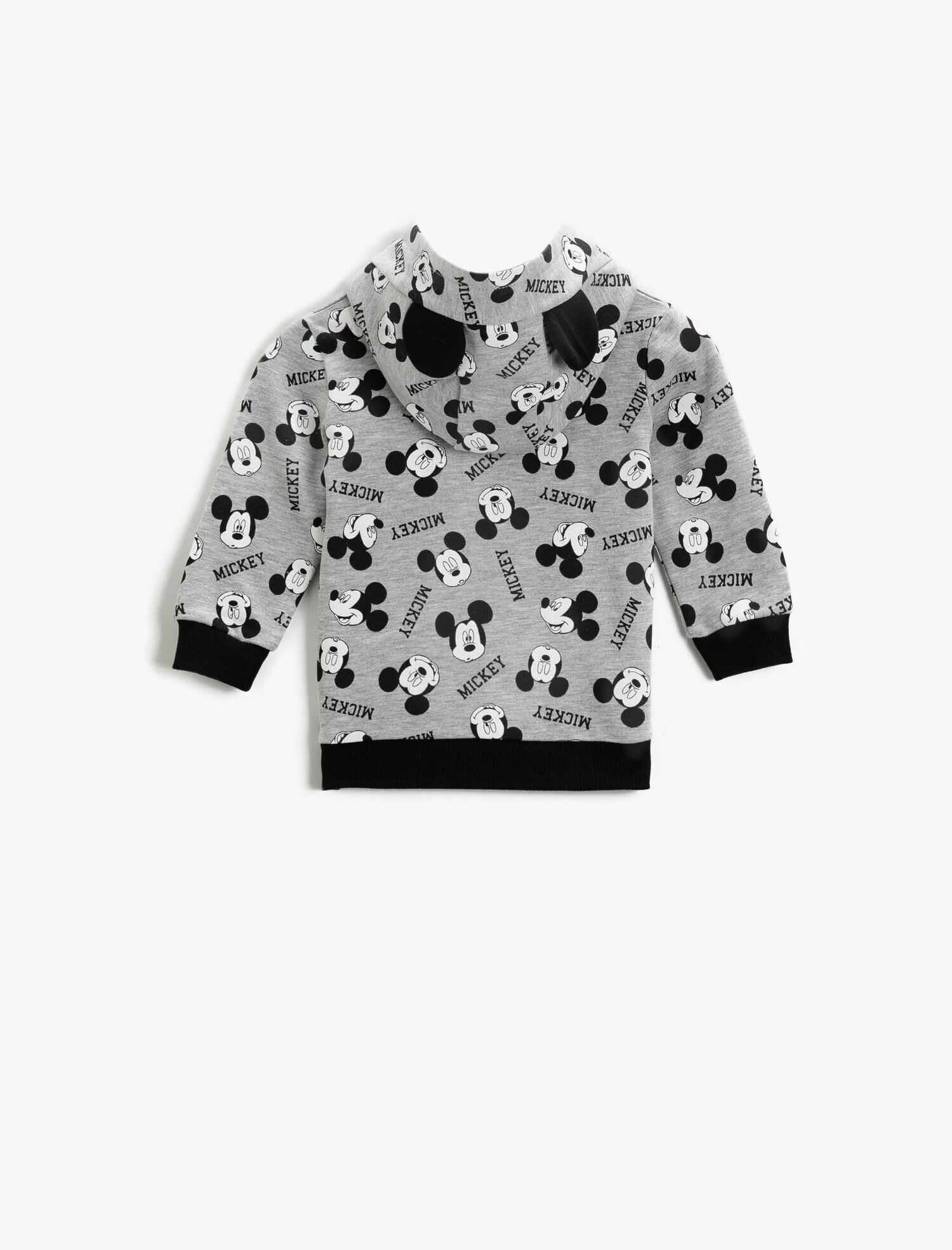  Erkek Bebek Mickey Mouse Lisanslı Pamuklu Kapüşonlu Sweatshirt