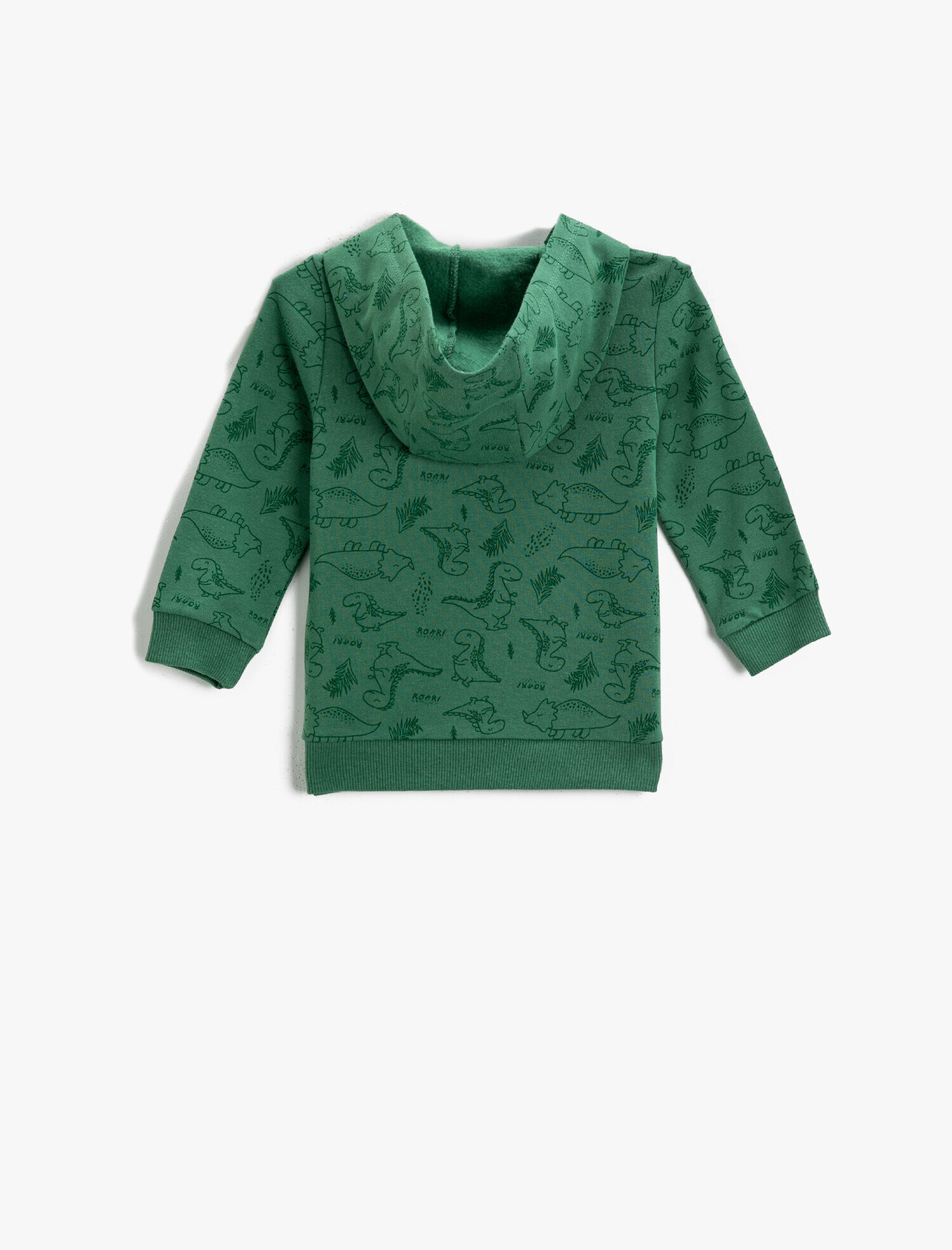  Erkek Bebek Kapüşonlu Hırka Pamuklu Baskılı