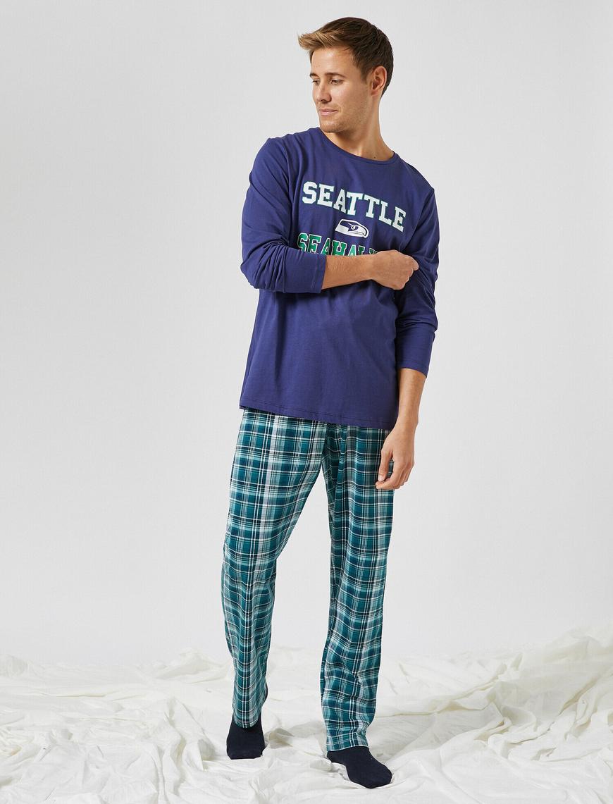   Ekoseli Baskılı Pijama Seti
