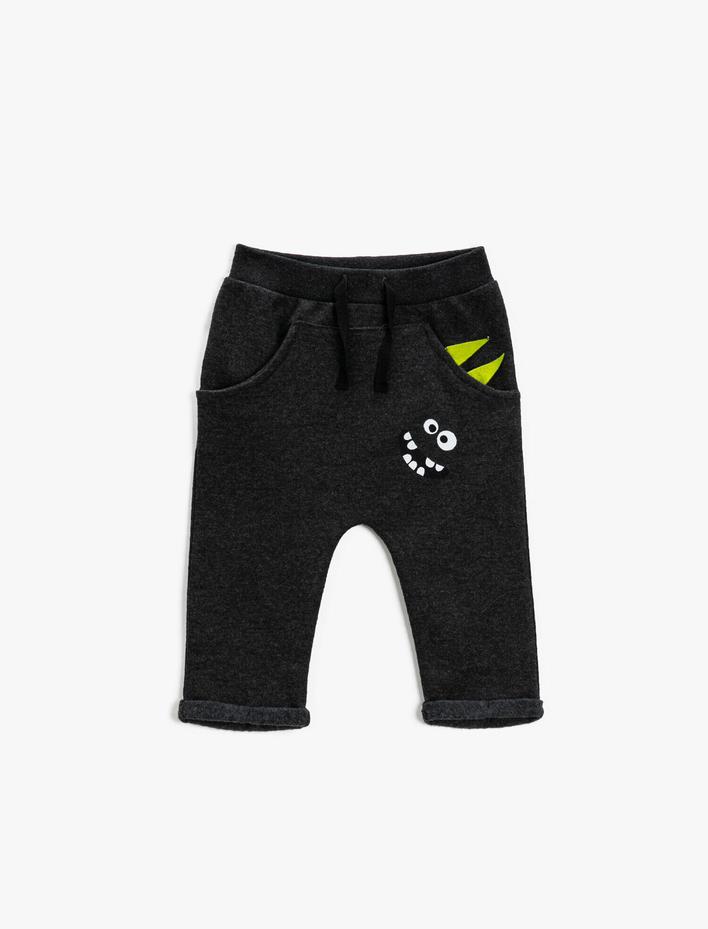 Erkek Bebek Beli Bağlamalı Eşofman Altı
