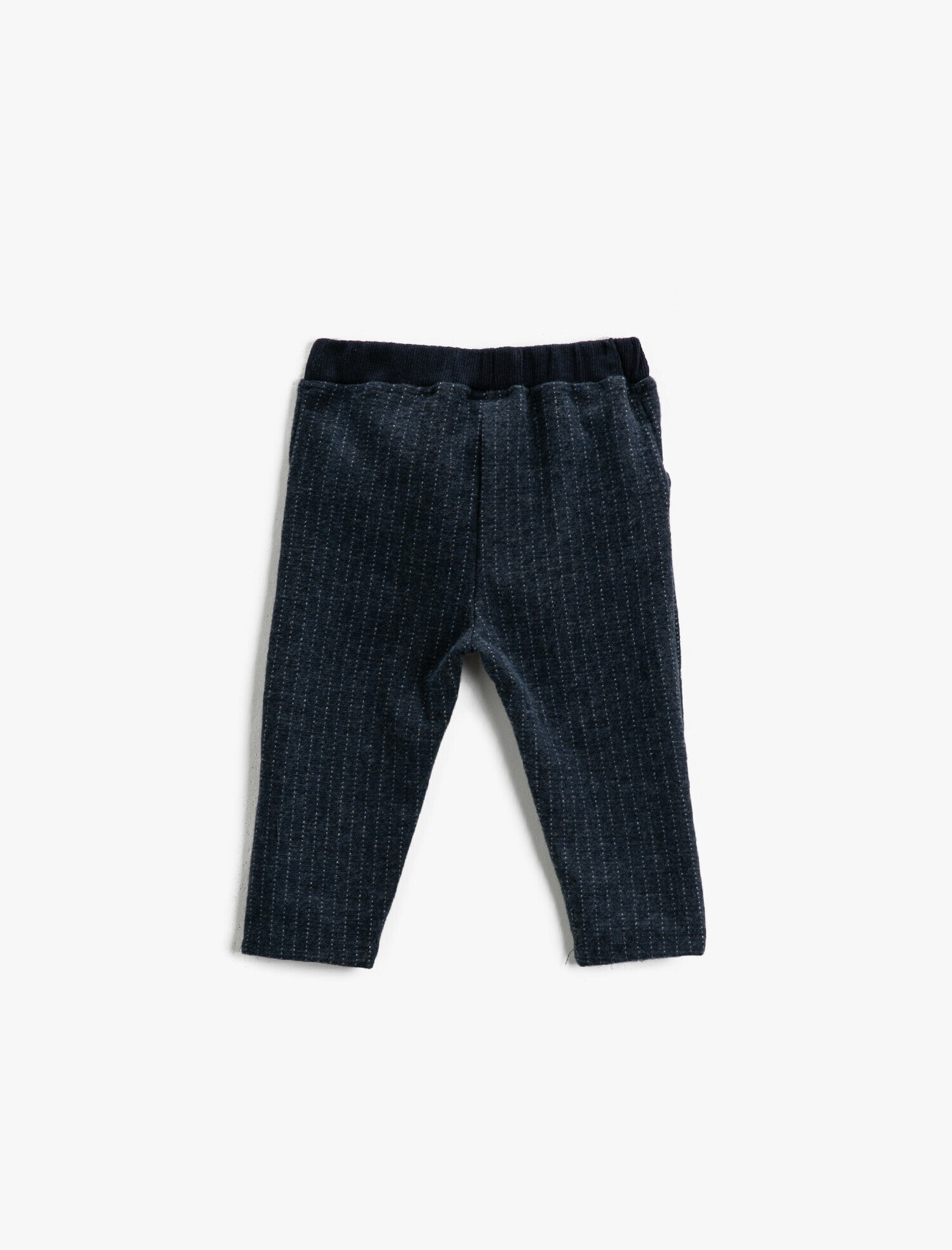  Erkek Bebek Belden Bağlamalı Çizgili Eşofman Altı Cepli