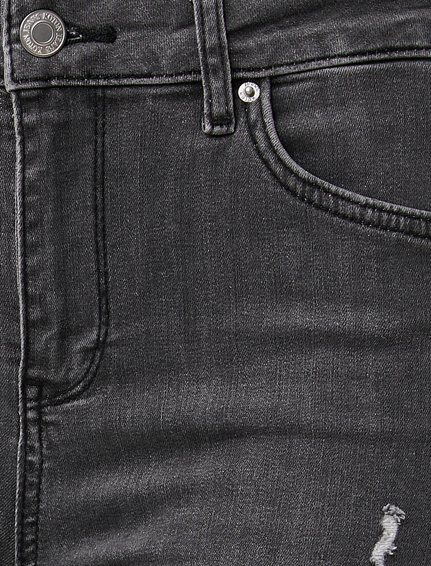   Yüksek Bel Dar Kesim Yırtık Skinny Kot Pantolon - Carmen Jean