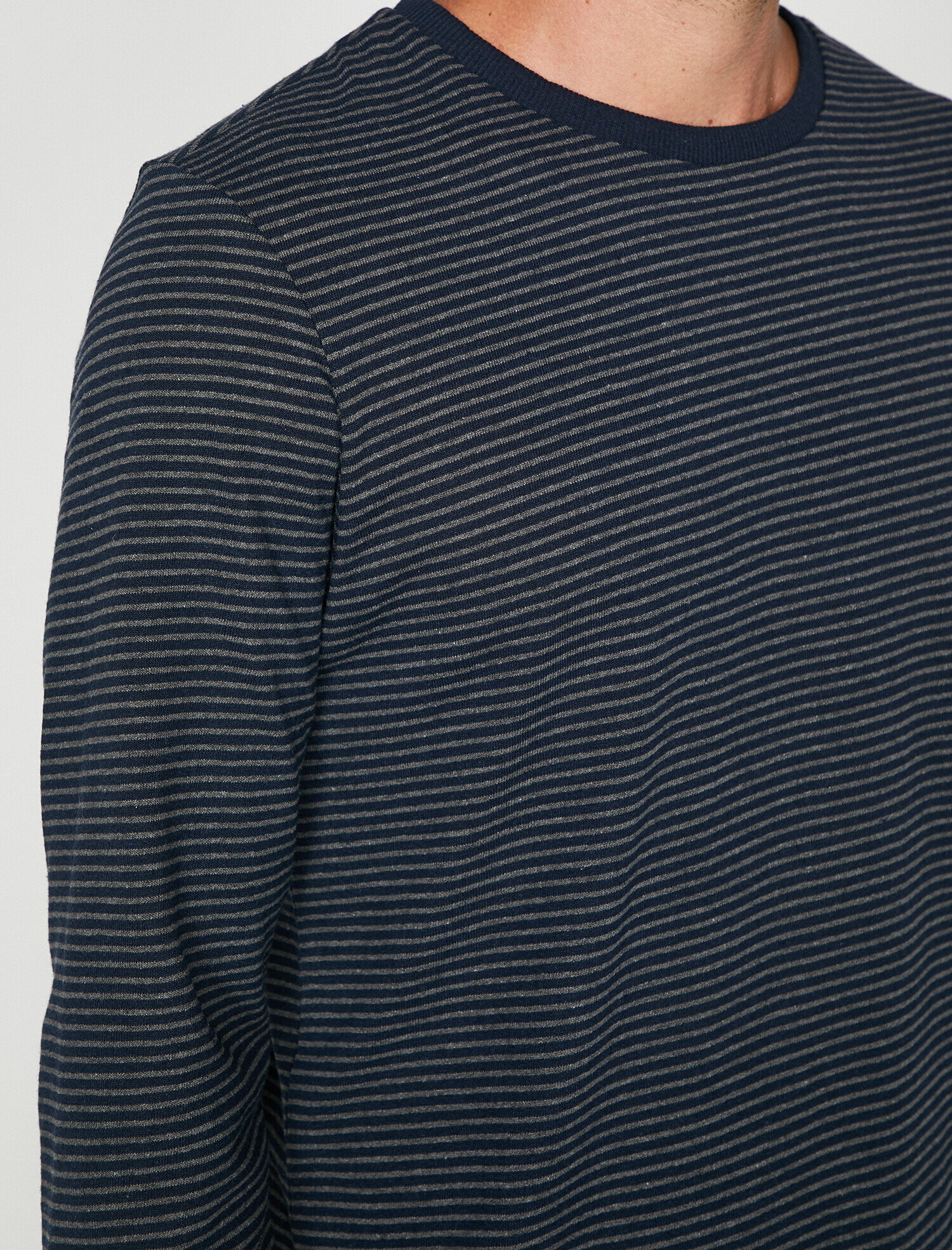   Çizgili Tişört Uzun Kollu