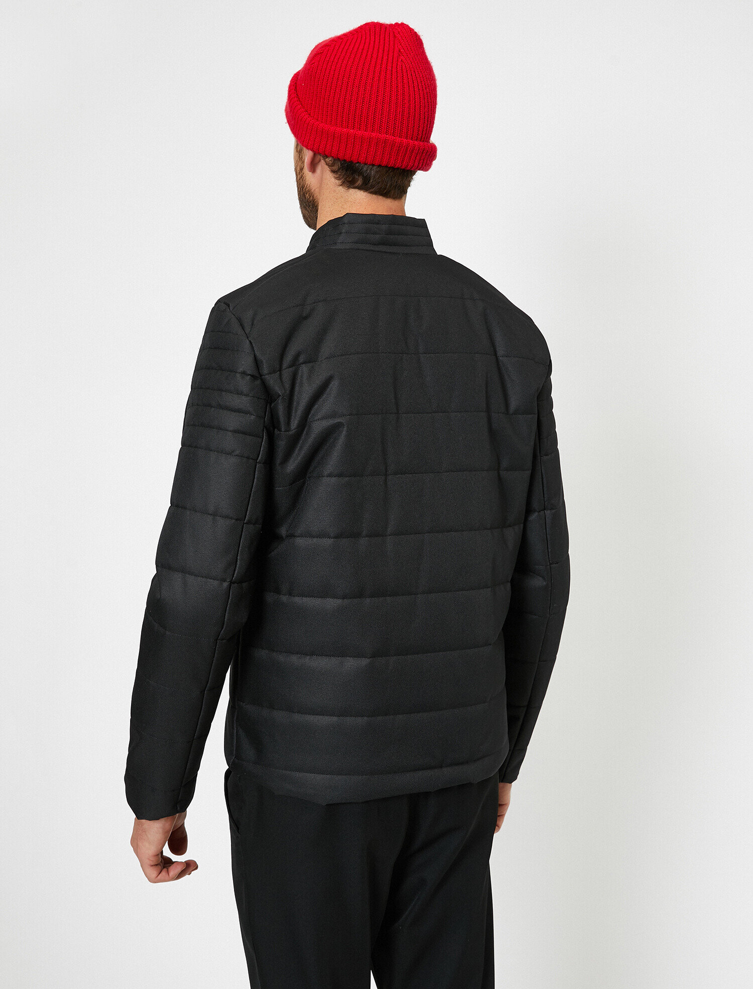 Hakim Yaka Fermuarlı Cepli Mont