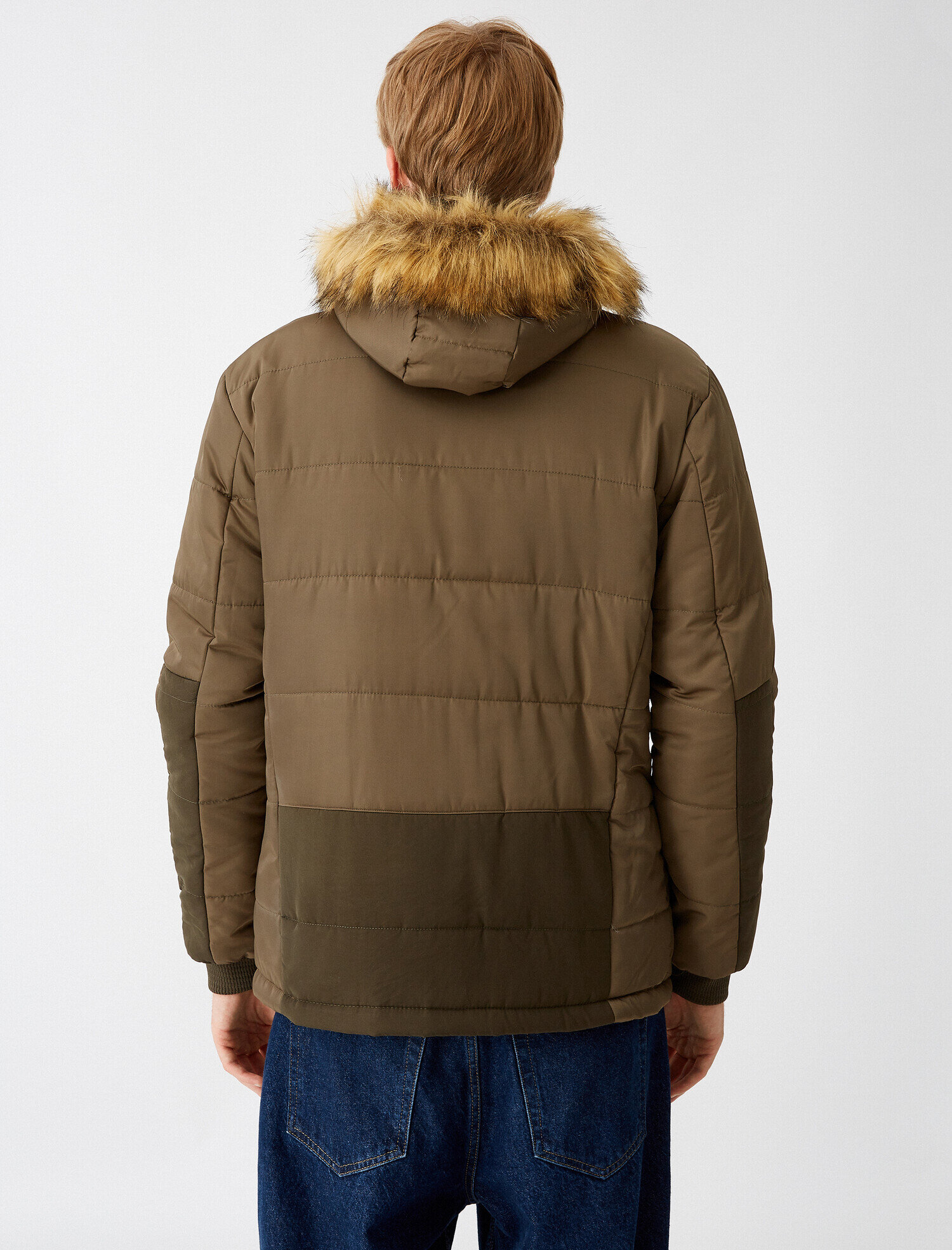   Kapüşonlu Cepli Fermuarlı Kaban