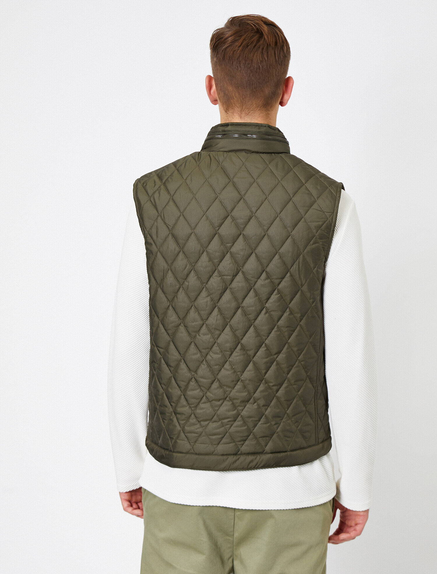 Kapitone Dik Yaka Cepli Yelek