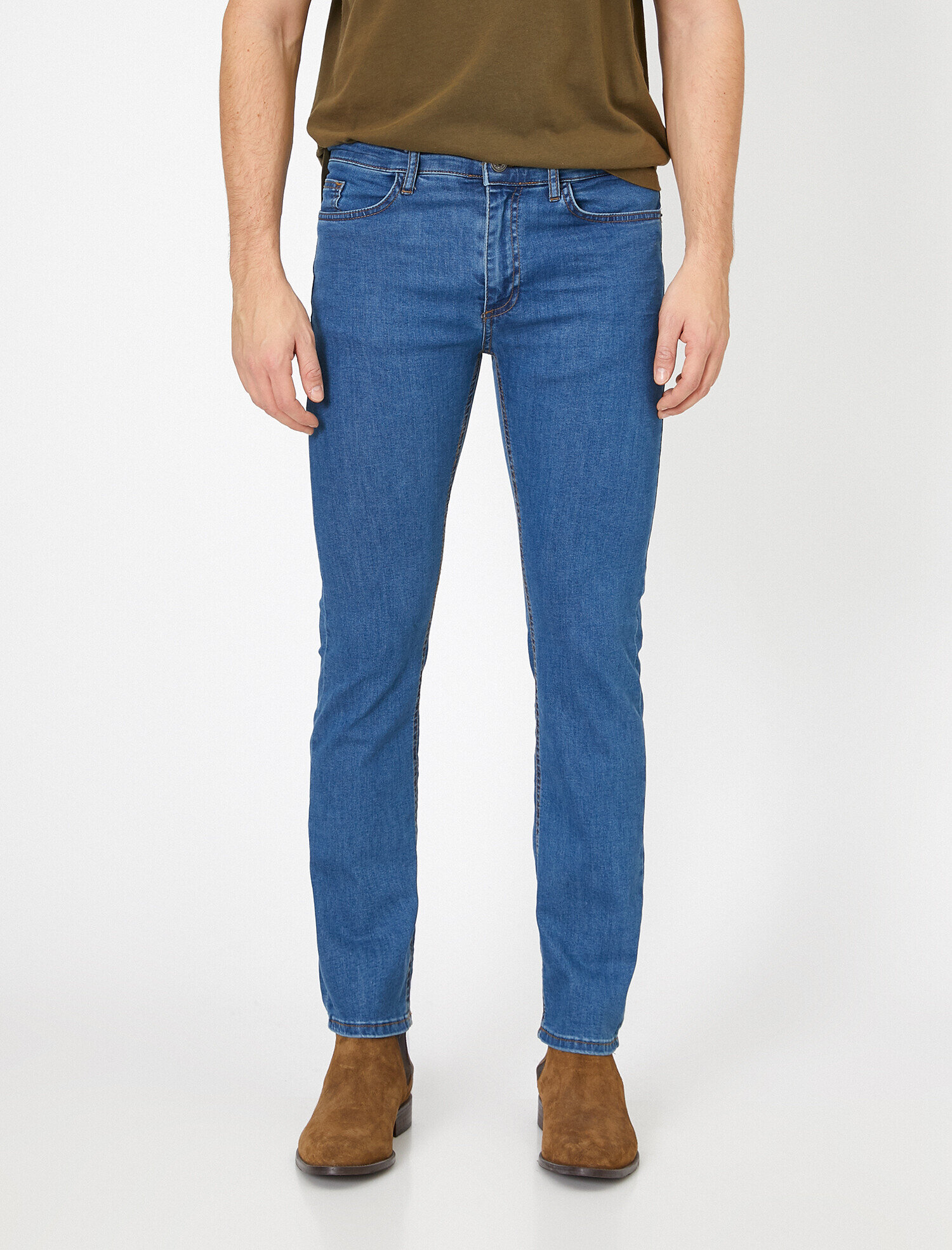   Straight Fit Boru Paça Kot Pantolon - Mark Jean