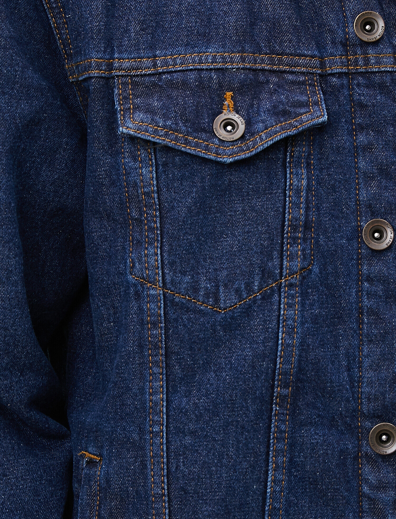   Cep Detaylı Jean Ceket