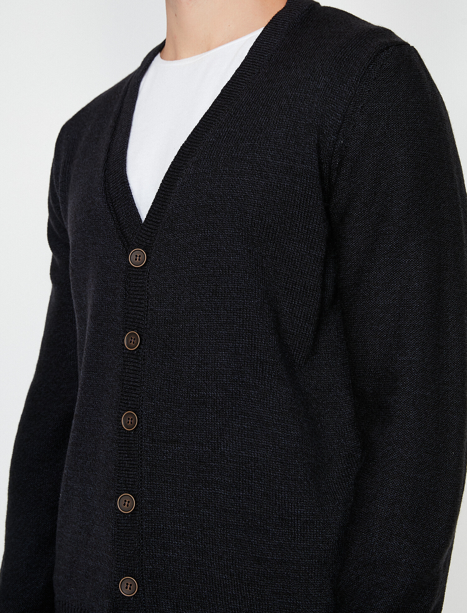   Düğme Detaylı Triko Hırka