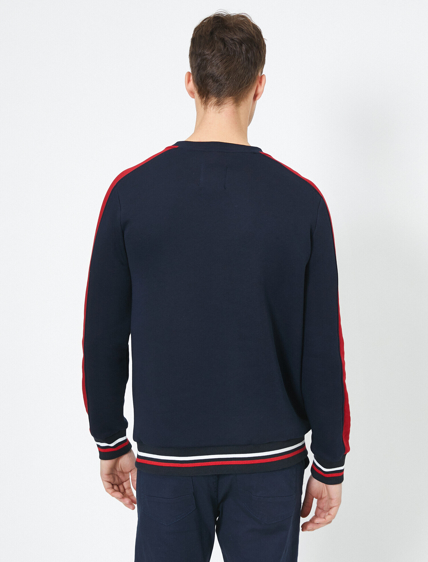   Bisiklet Yaka Uzun Kollu Baskılı Sweatshirt