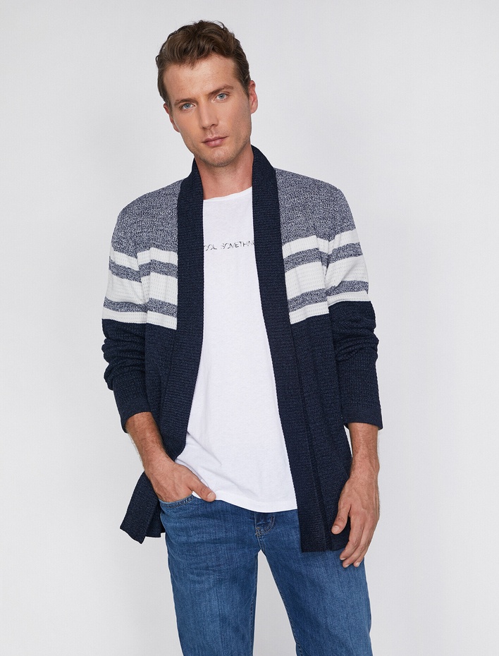  Çizgili Triko Hırka