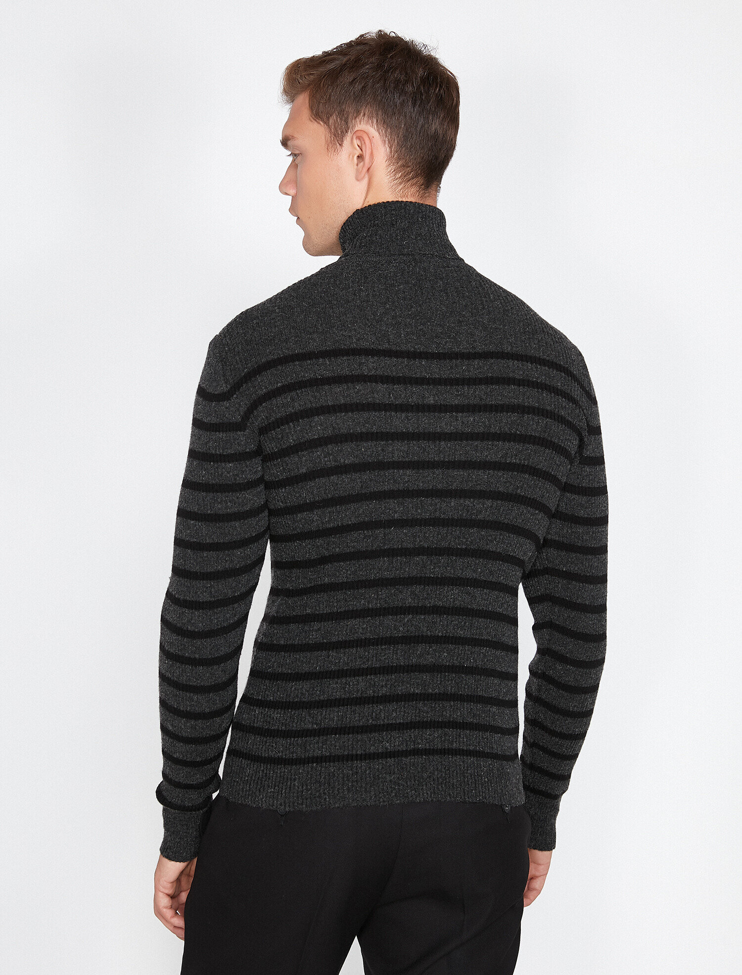   Çizgili Triko Kazak