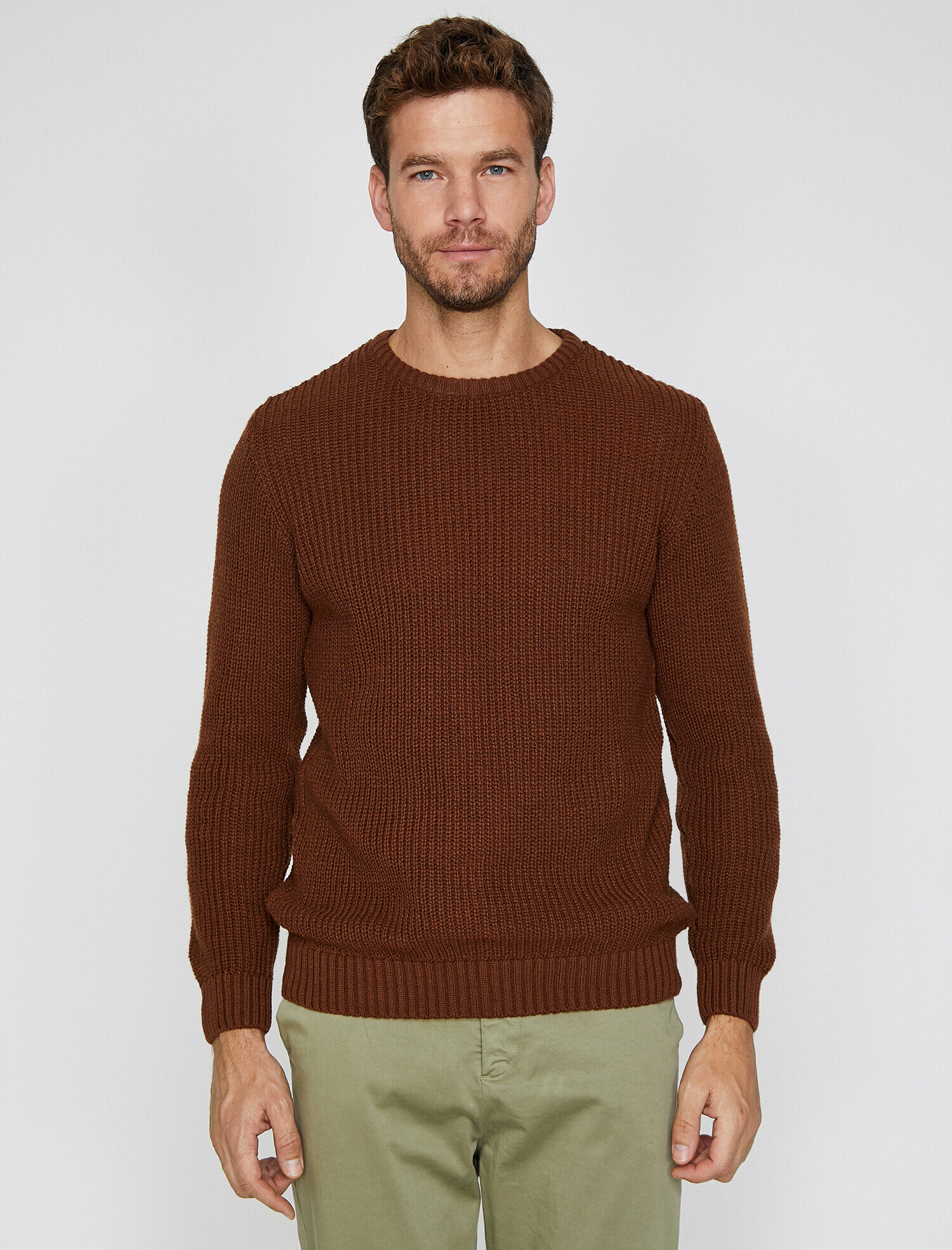   Bisiklet Yaka Triko Kazak