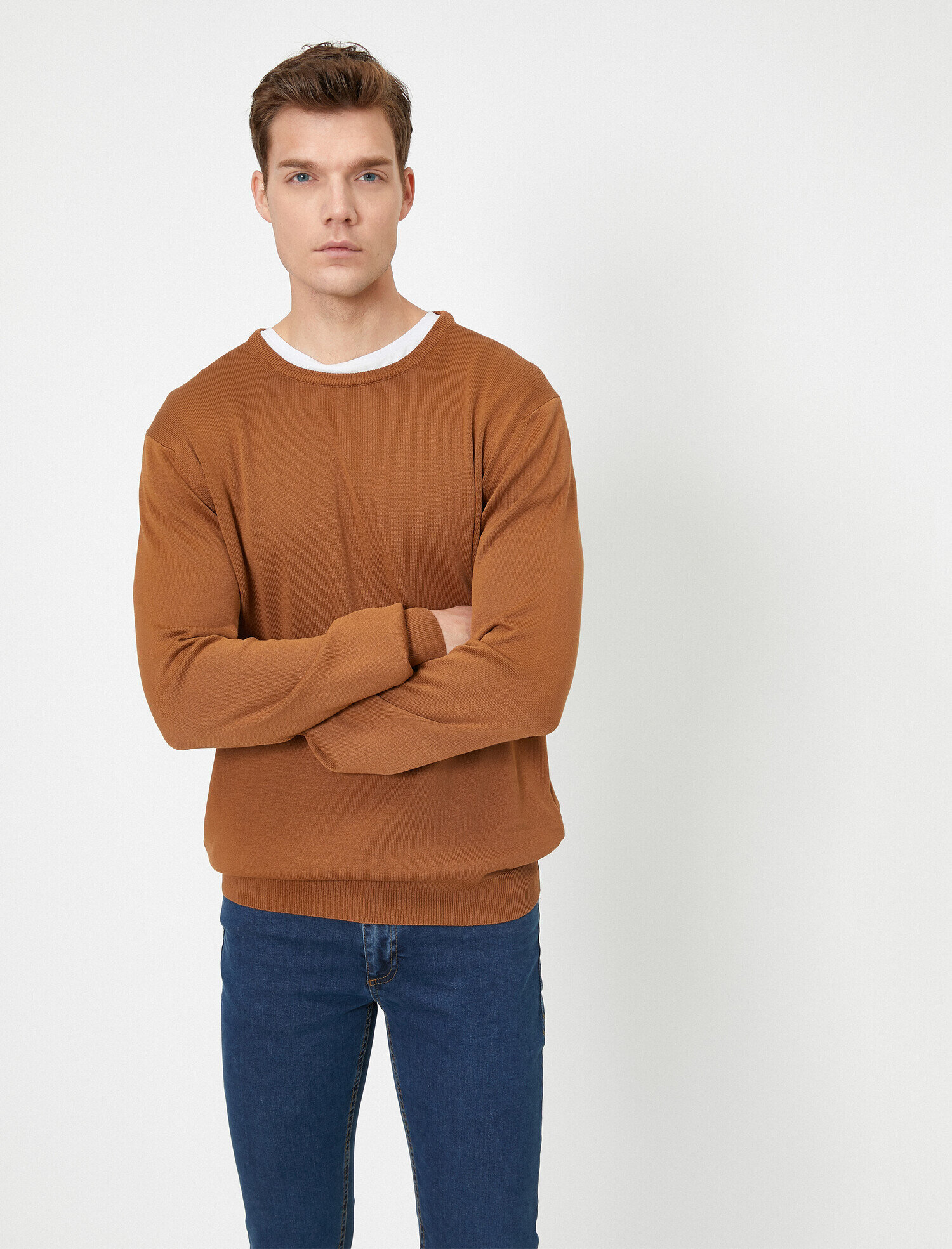   Bisiklet Yaka Triko Kazak