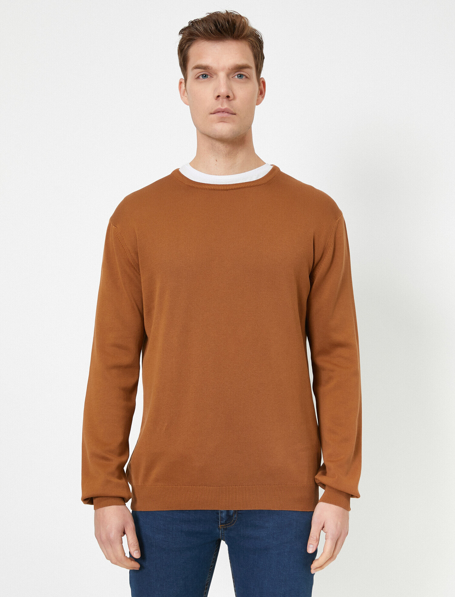   Bisiklet Yaka Triko Kazak