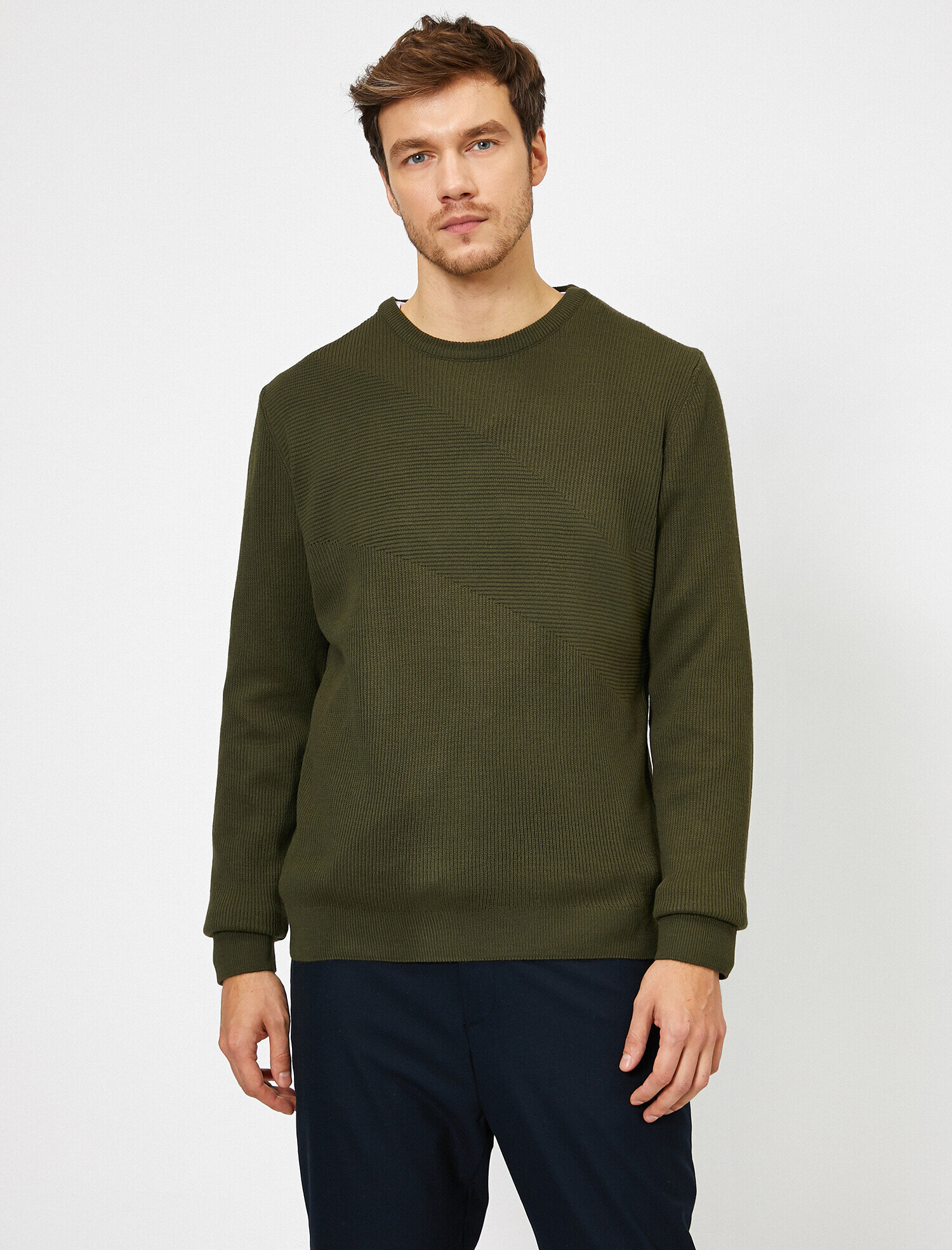   Bisiklet Yaka Triko Kazak