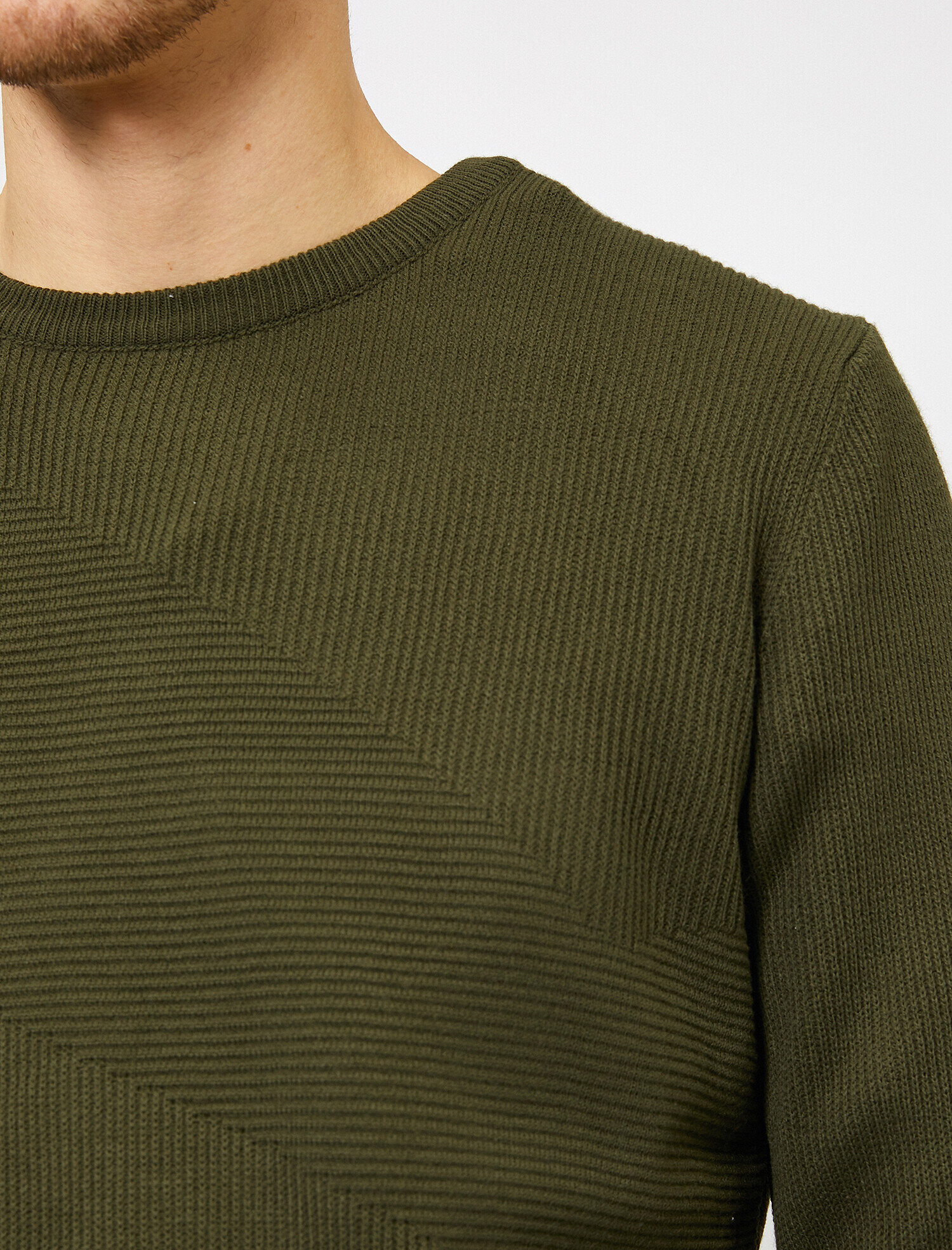   Bisiklet Yaka Triko Kazak