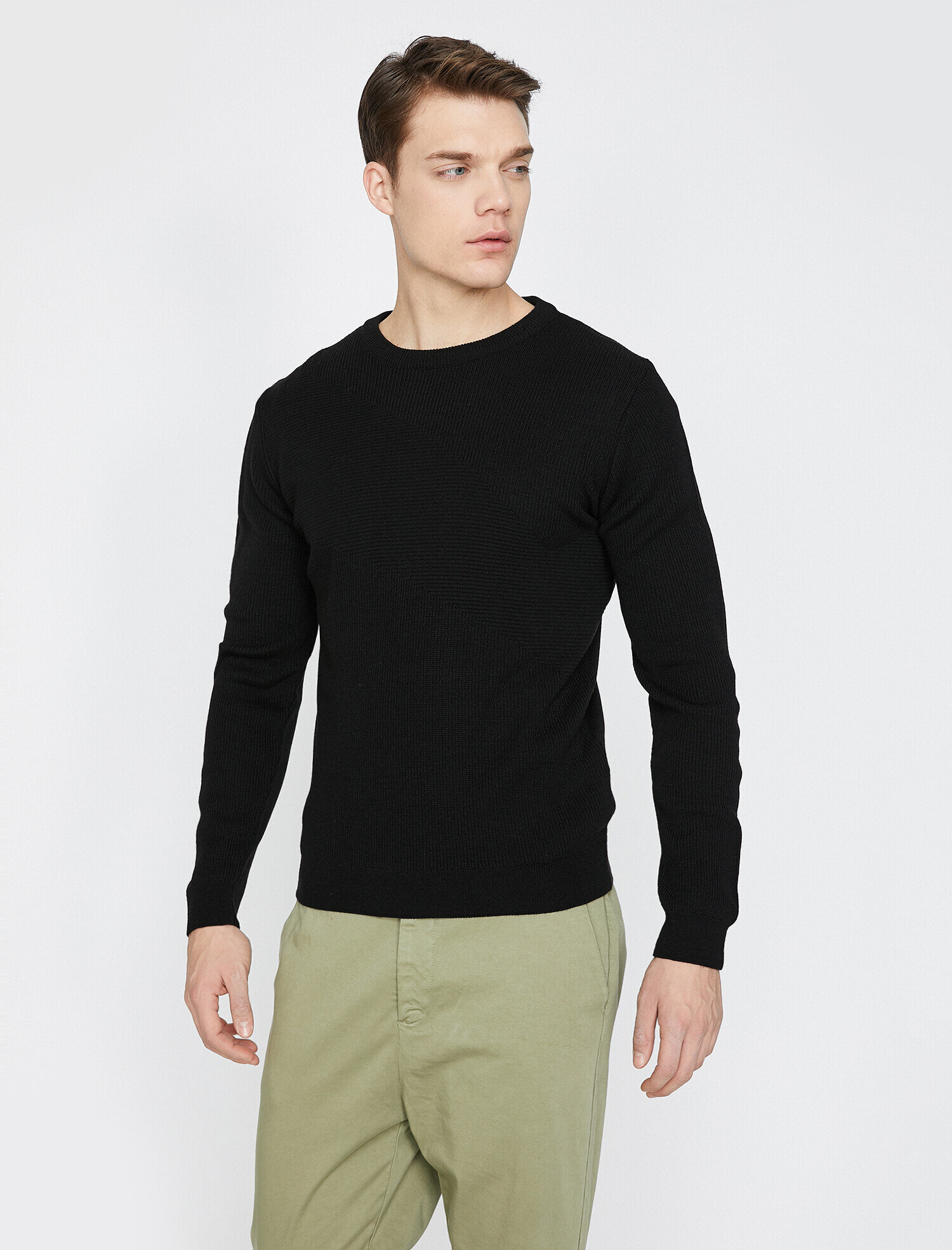   Bisiklet Yaka Triko Kazak