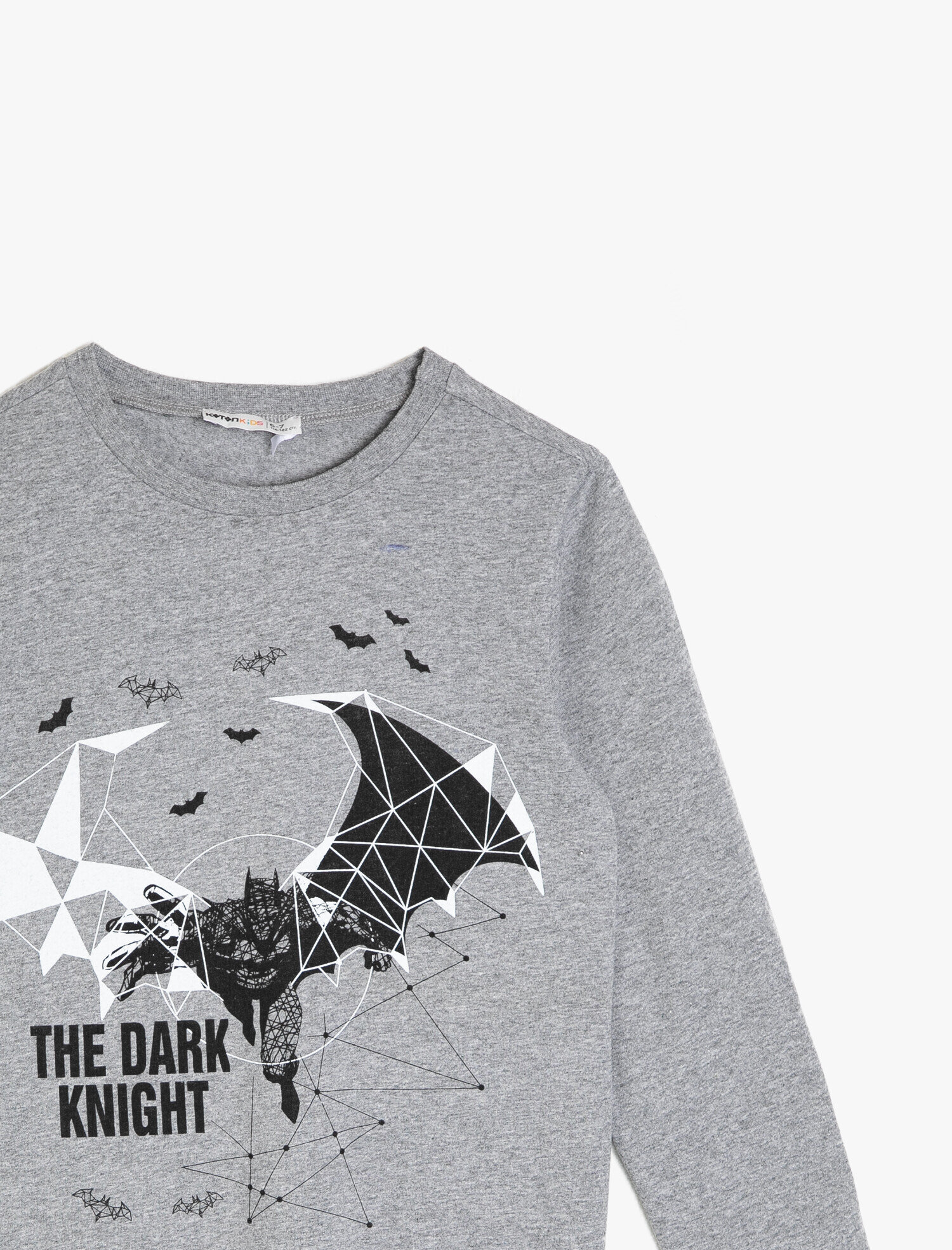 Erkek Çocuk Batman Lisanslı Baskılı Tişört Uzun Kollu