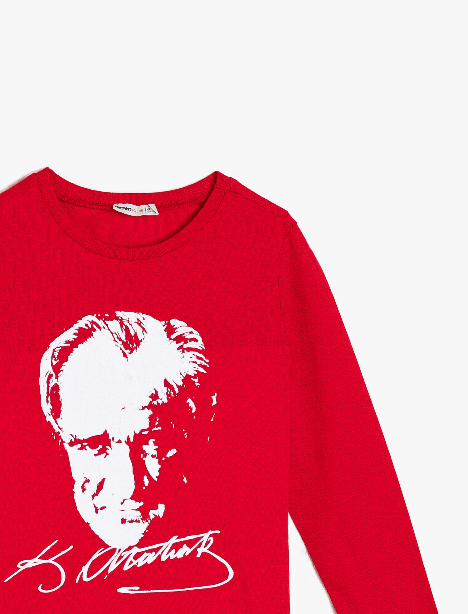 Erkek Çocuk Atatürk Baskılı Tişört Uzun Kollu