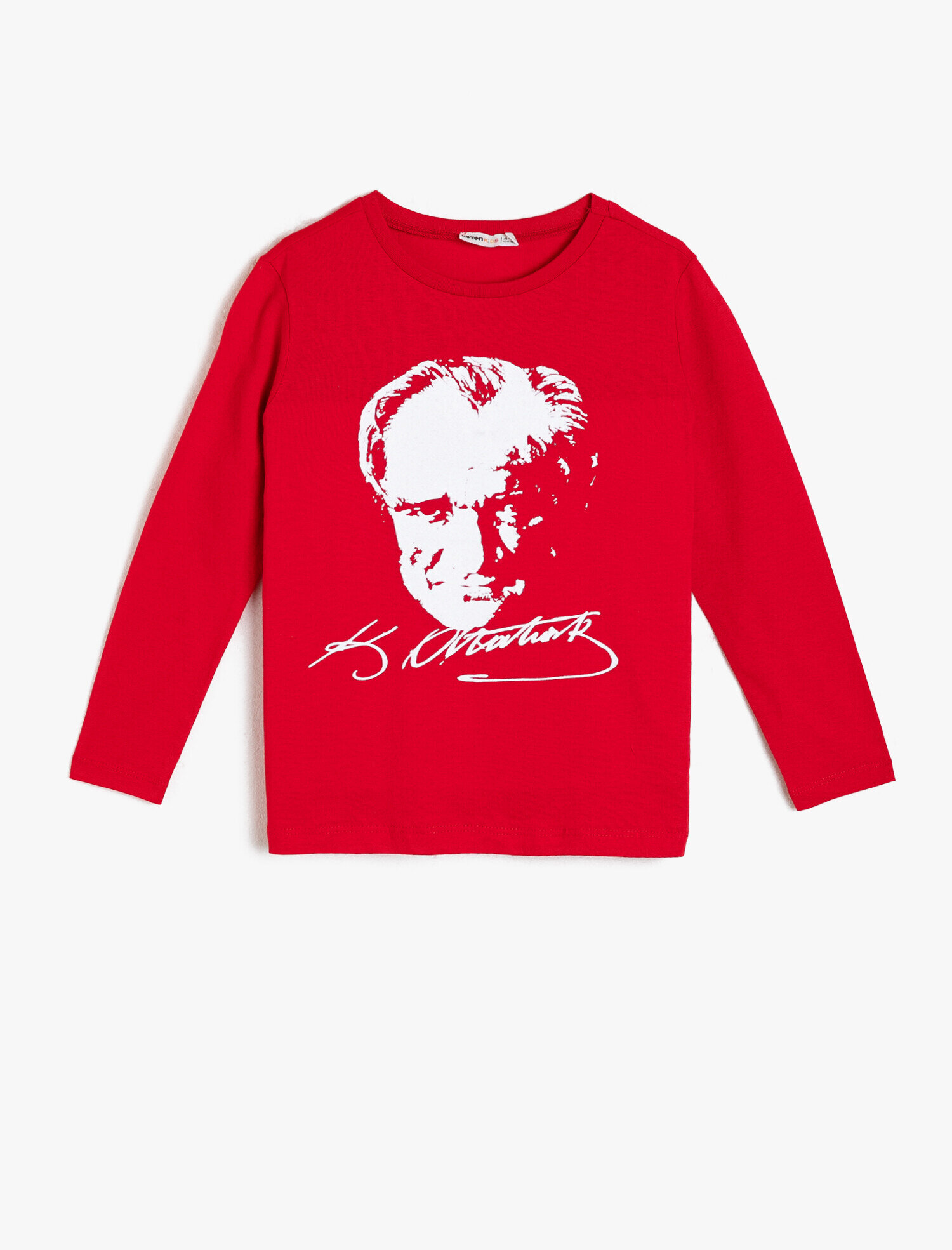 Erkek Çocuk Atatürk Baskılı Tişört Uzun Kollu