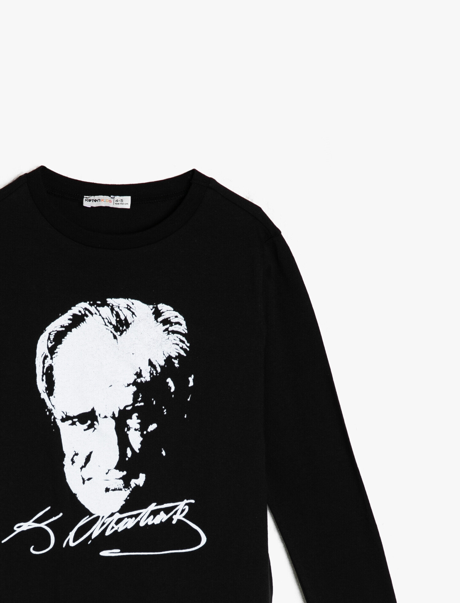 Erkek Çocuk Atatürk Baskılı Tişört Uzun Kollu